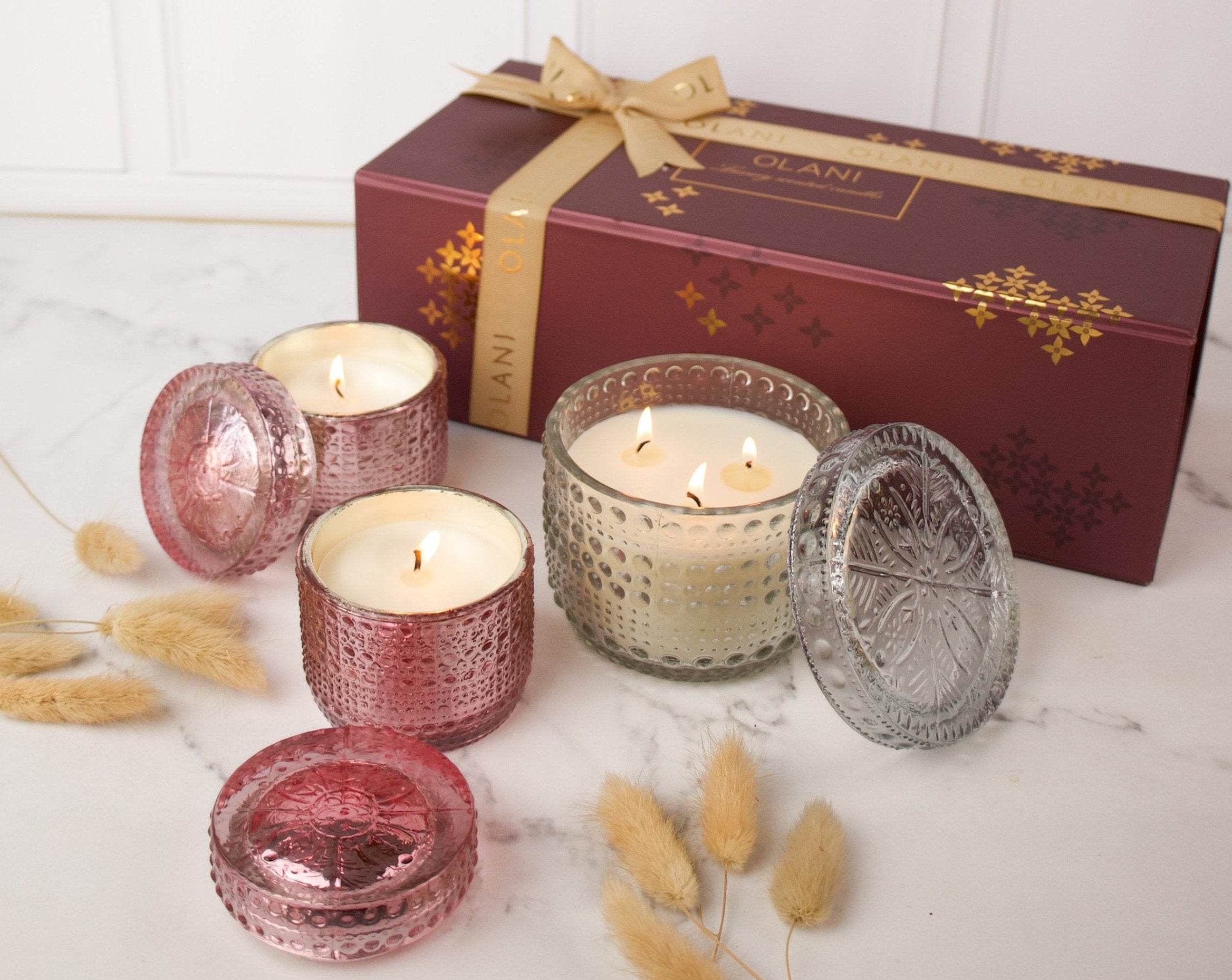 Crystal Glow Luxury Scented Candle Set