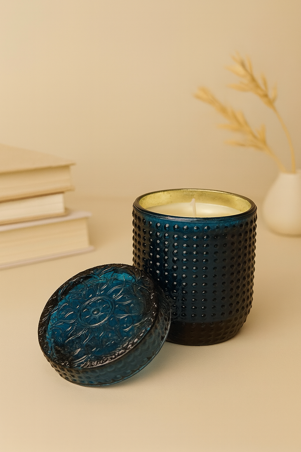 Small Dotted Luxury Scented Candle Jar