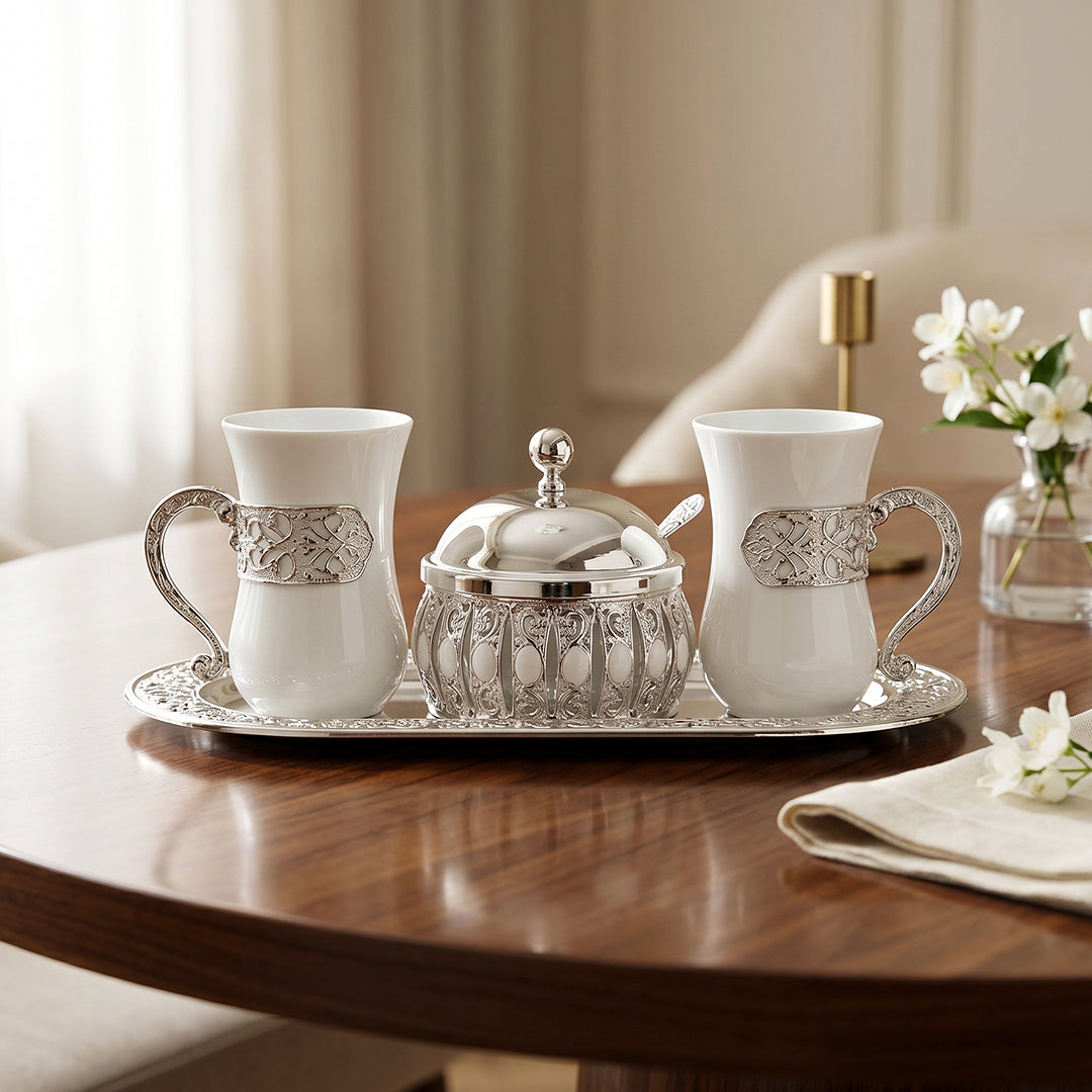 Luxe Tea Gift Set Peach Coral Peach