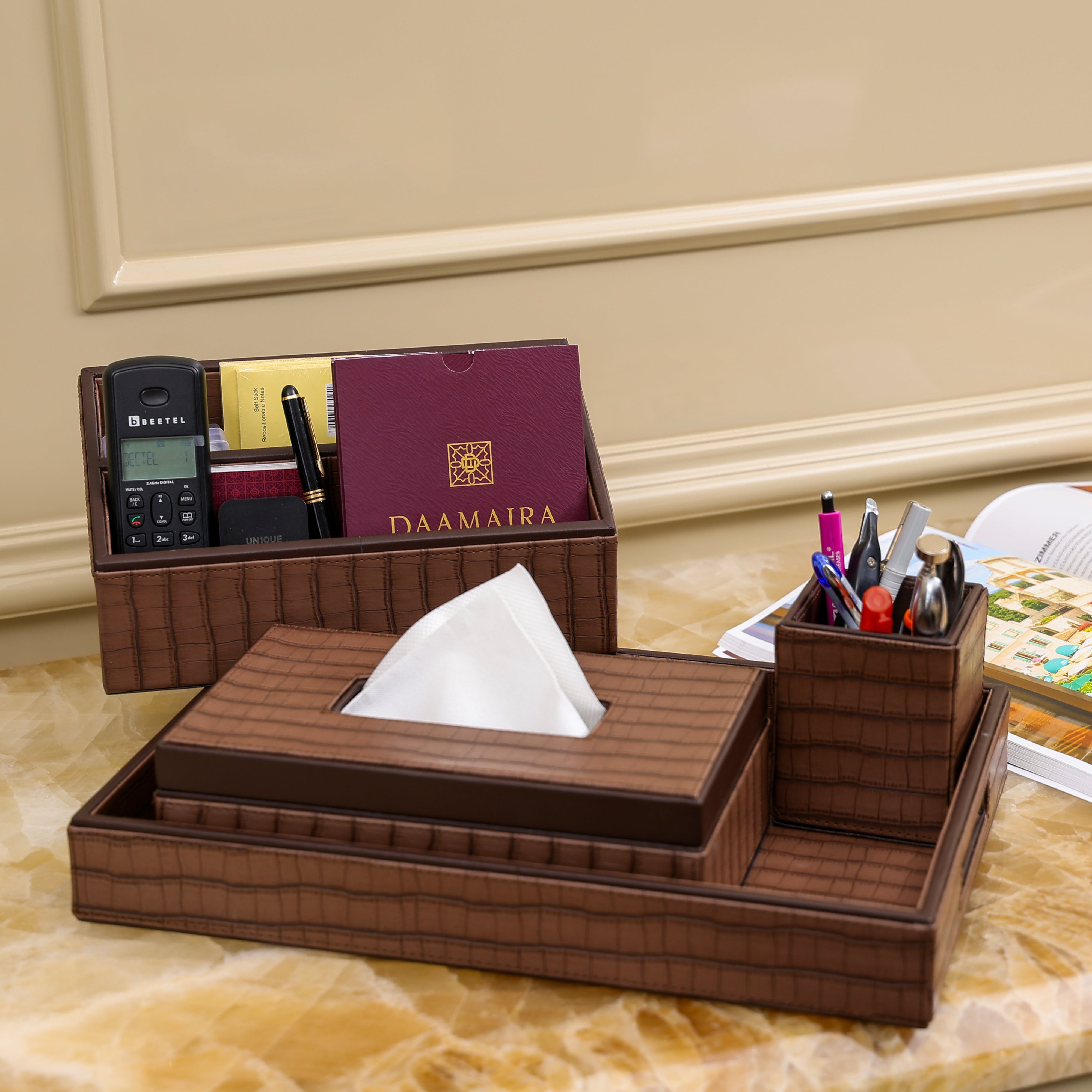 Daamaira Luxe Desk Organizer - set of 5