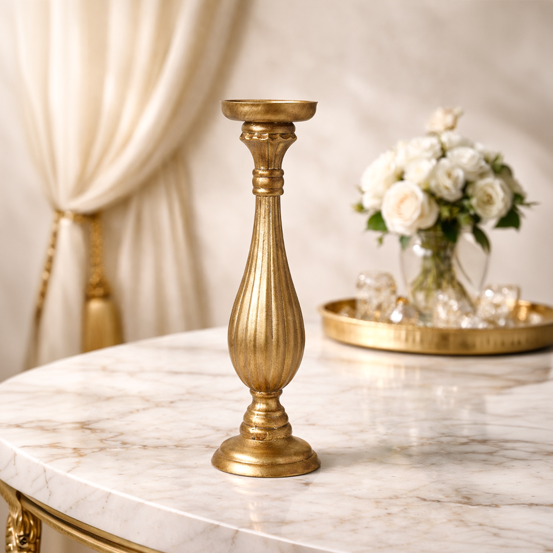 Golden Candle Holder - S