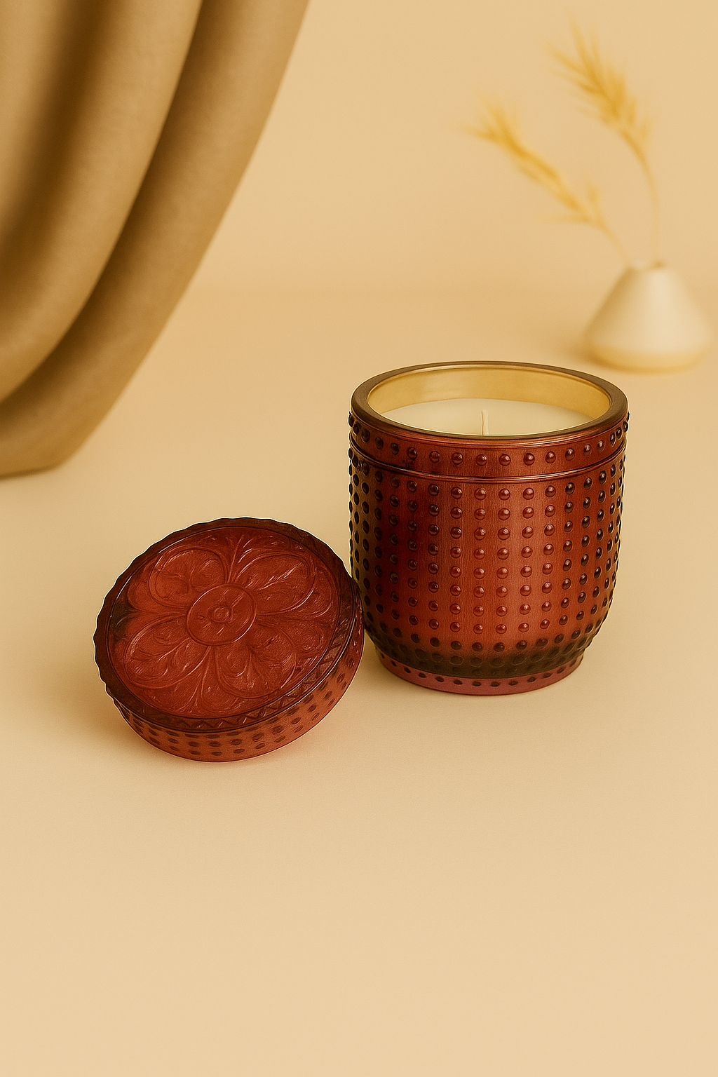 Small Dotted Luxury Scented Candle Jar