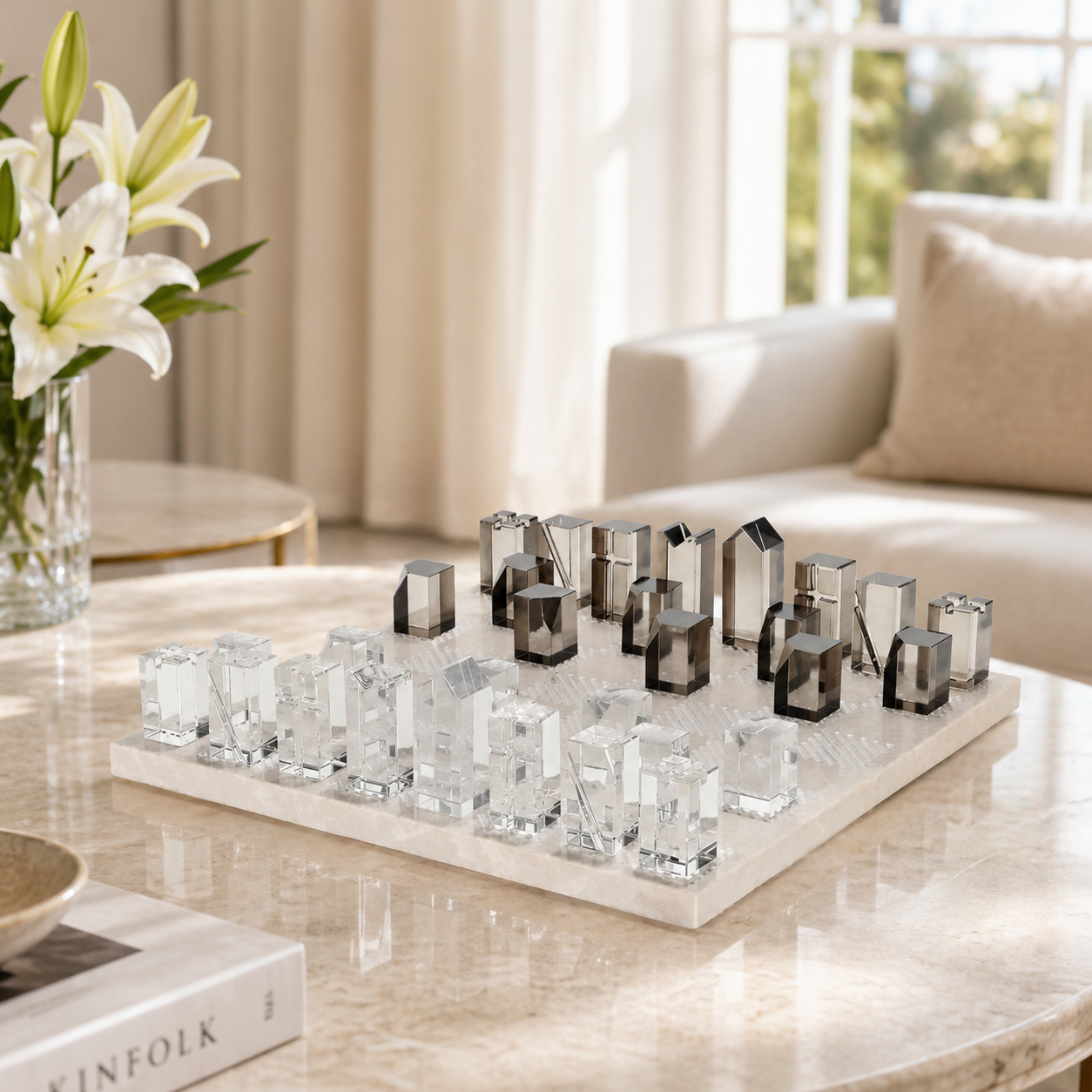 Crystal Skyline Chess Board