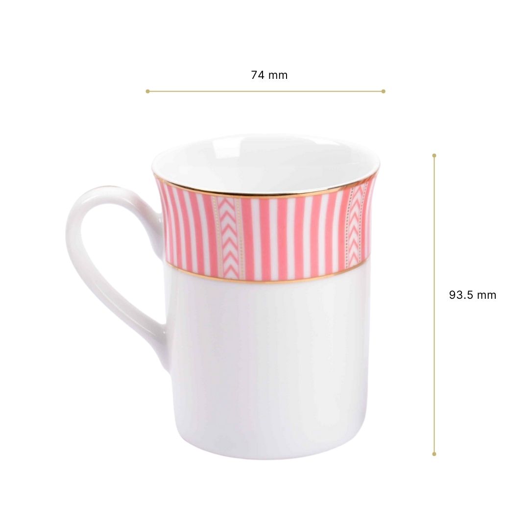 Classic Coffee Mug Set of 2 | Stripe Pink | Fete ICHKAN by Day To Day