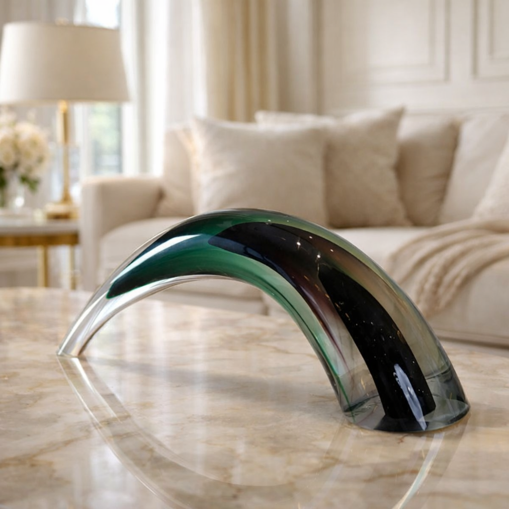 Green Wave Sculpture