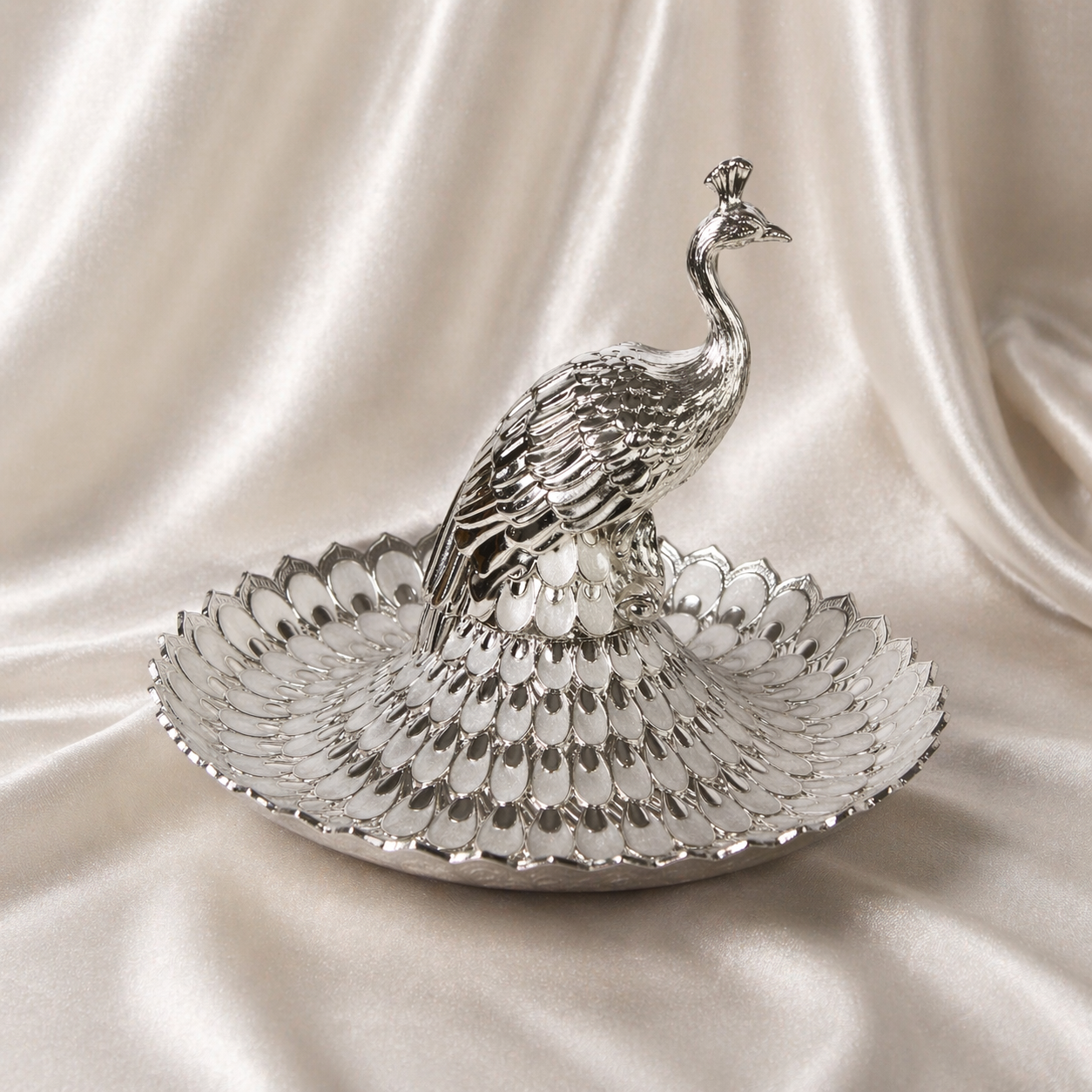 Heritage Peacock Decorative Tray Small