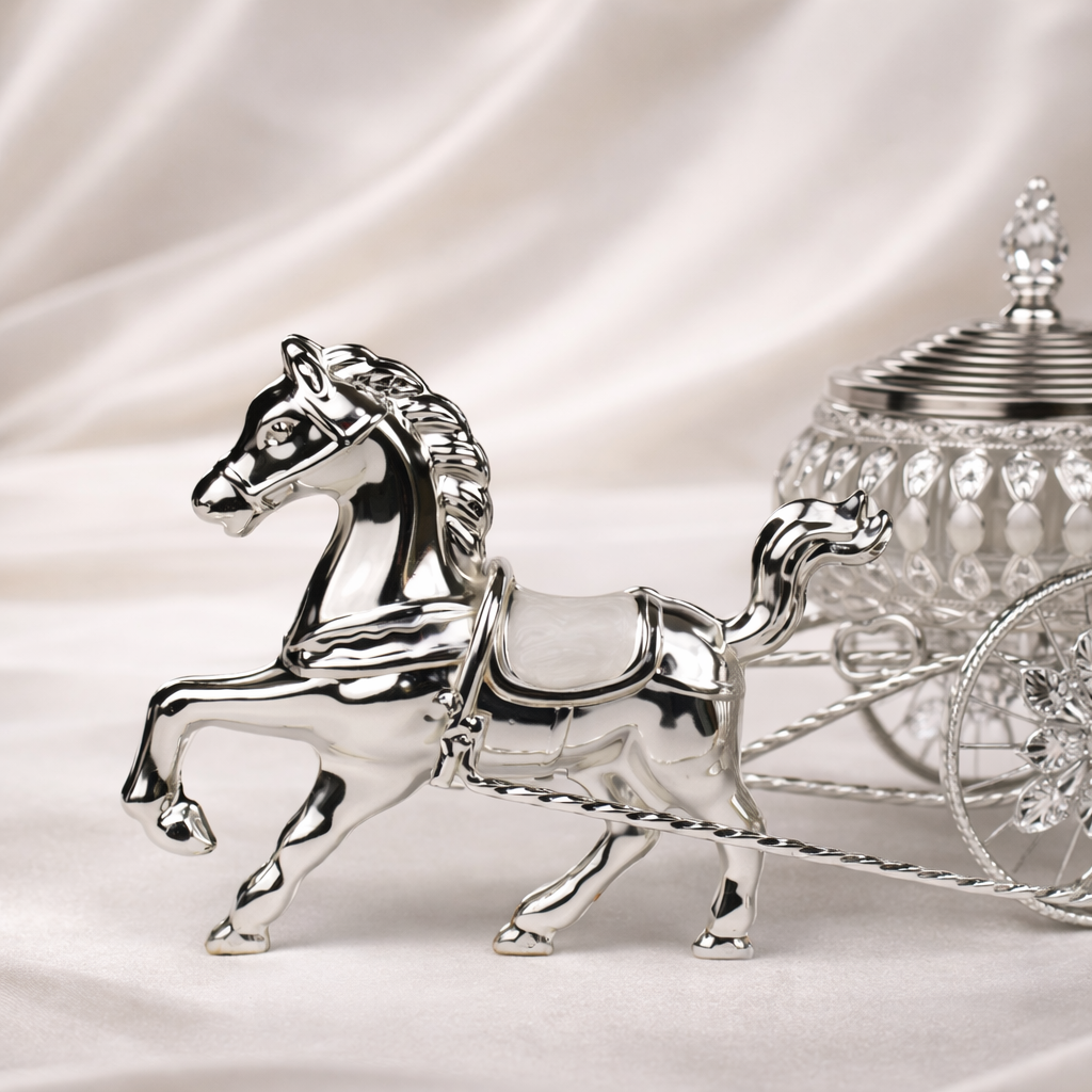 Horse Cart Double Bowl Serving Set
