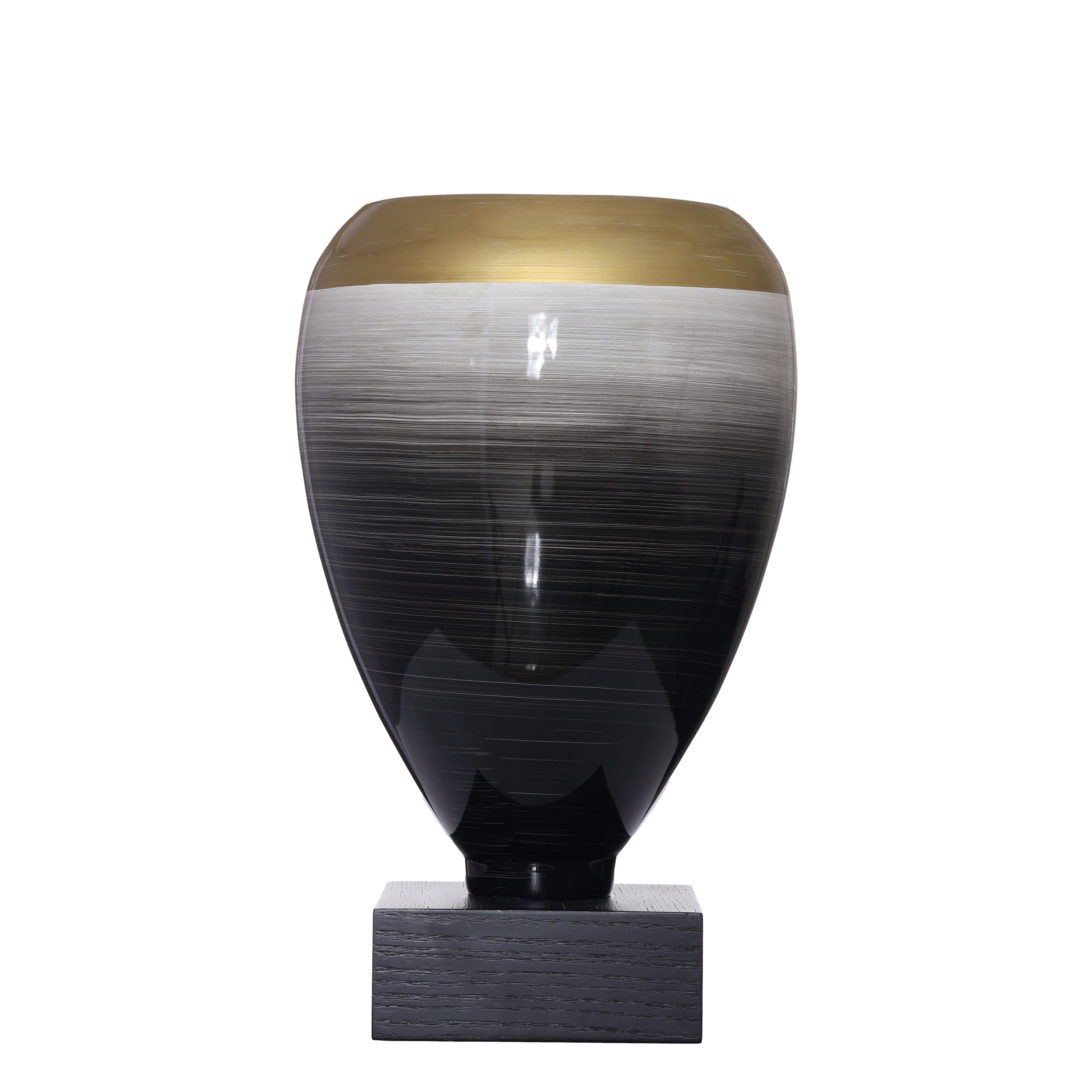White Brushed Slate Vase