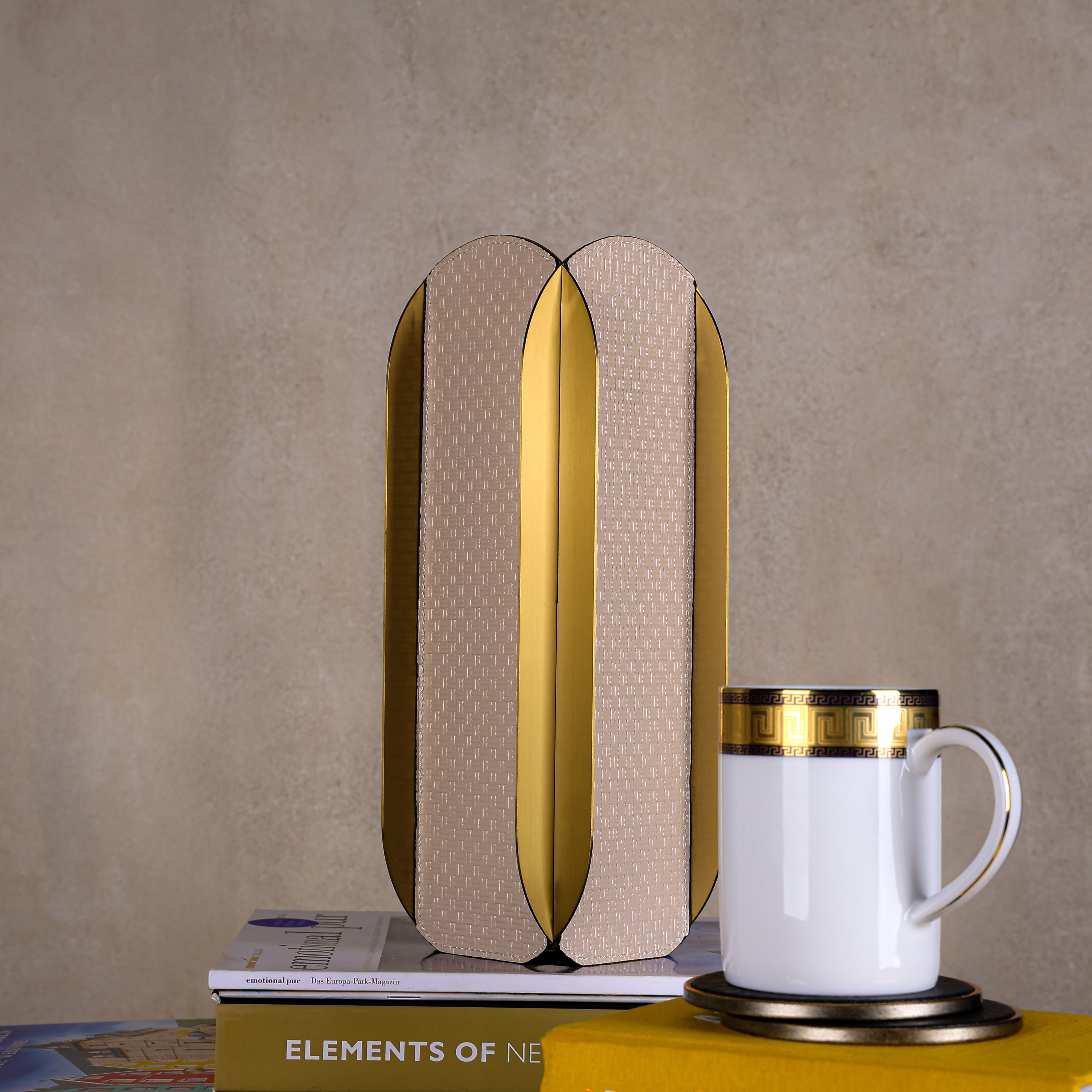 Geometric Gold Luxury Vase