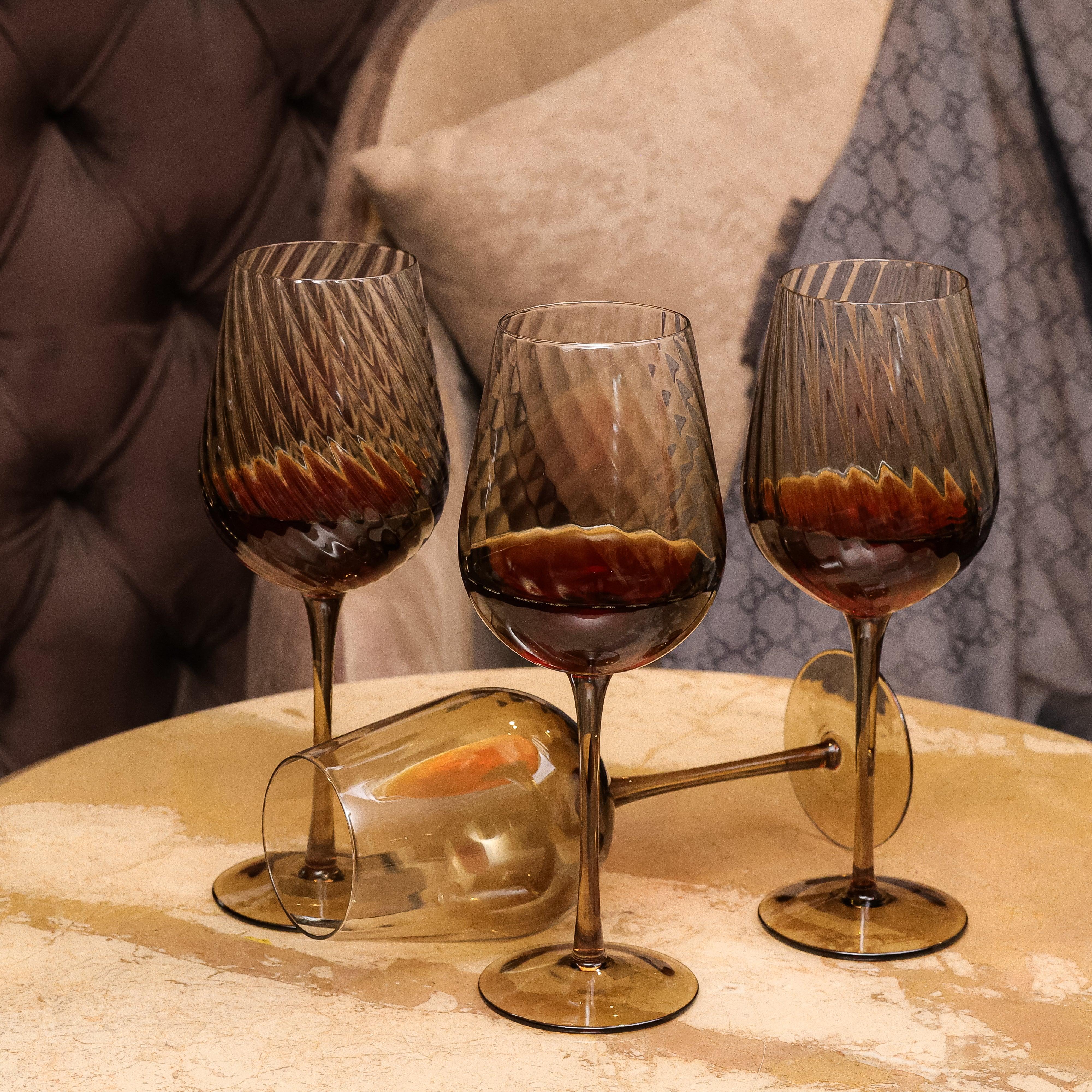 Emerald Set Of 4 Wine Glasses - Daamaira Home and Living Ltd
