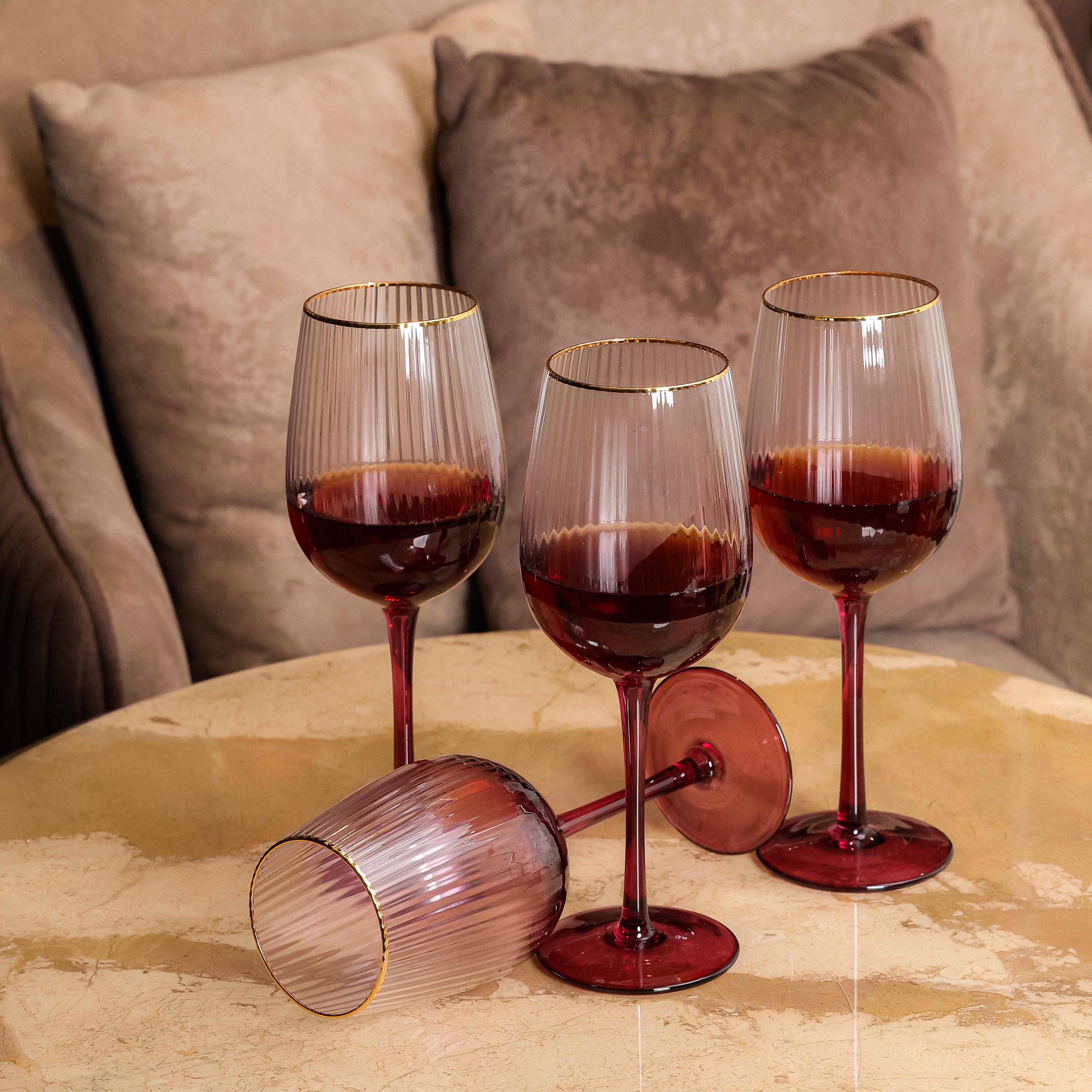 Lust Set Of 4 Wine Glasses - Daamaira Home and Living Ltd