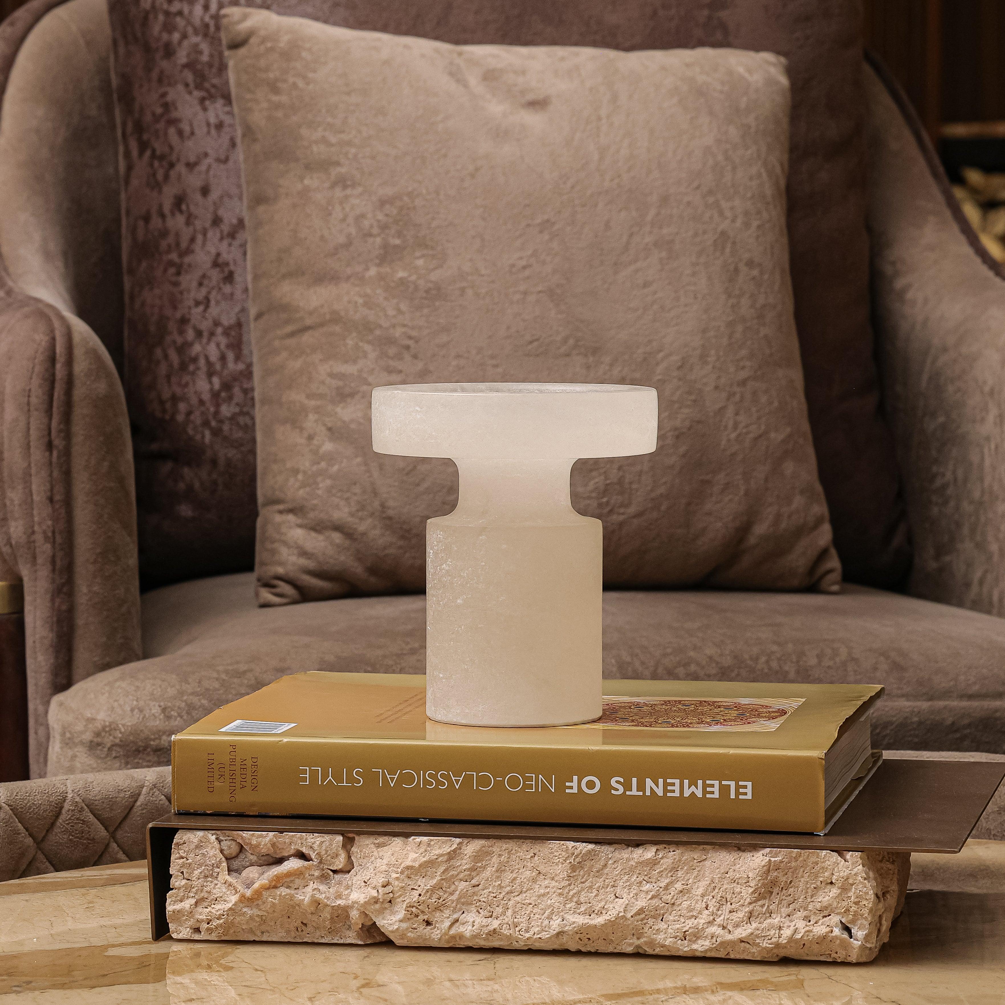 White Onyx Decor Piece - Daamaira Home and Living Ltd