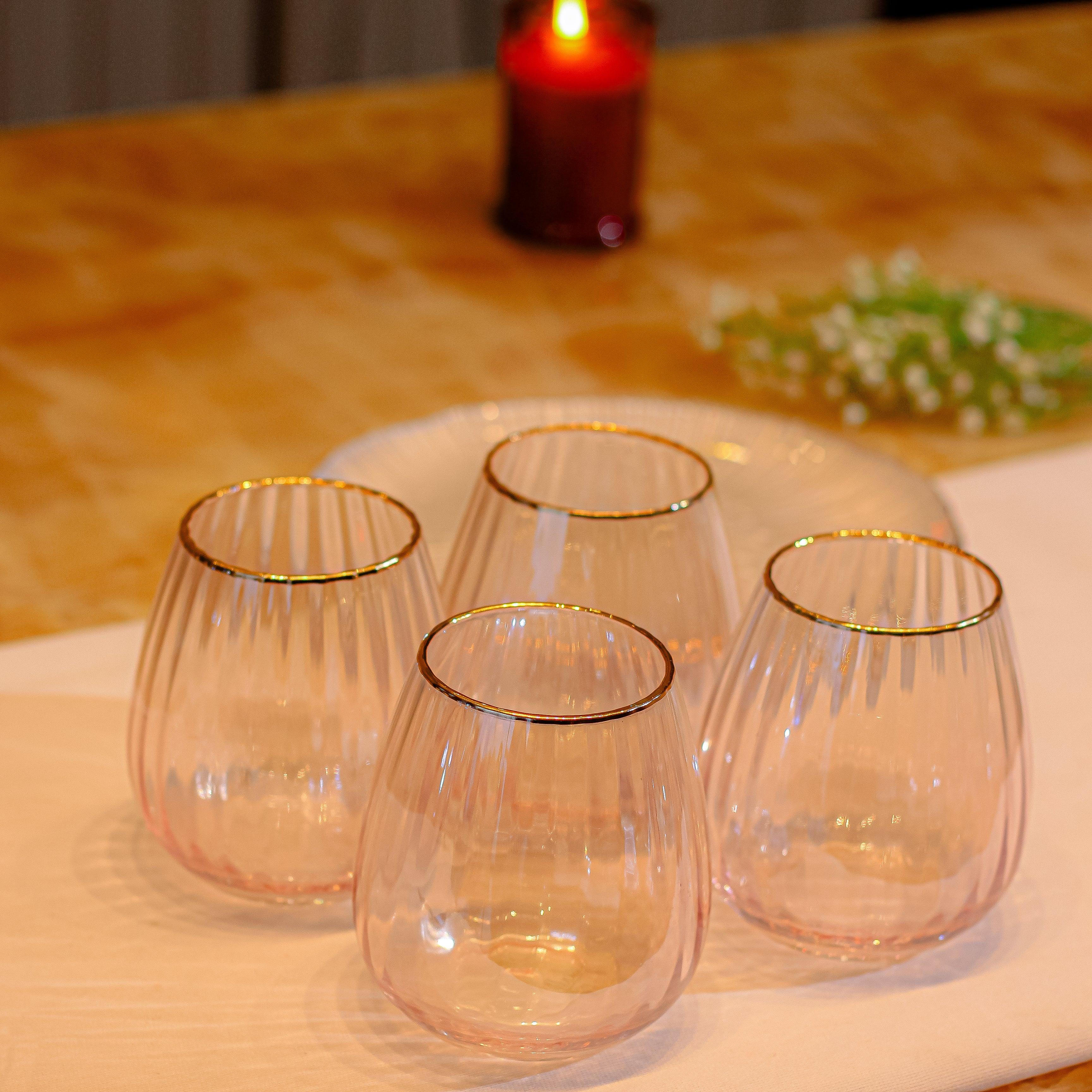 Lush Set Of 4 Water Glasses - Daamaira Home and Living Ltd