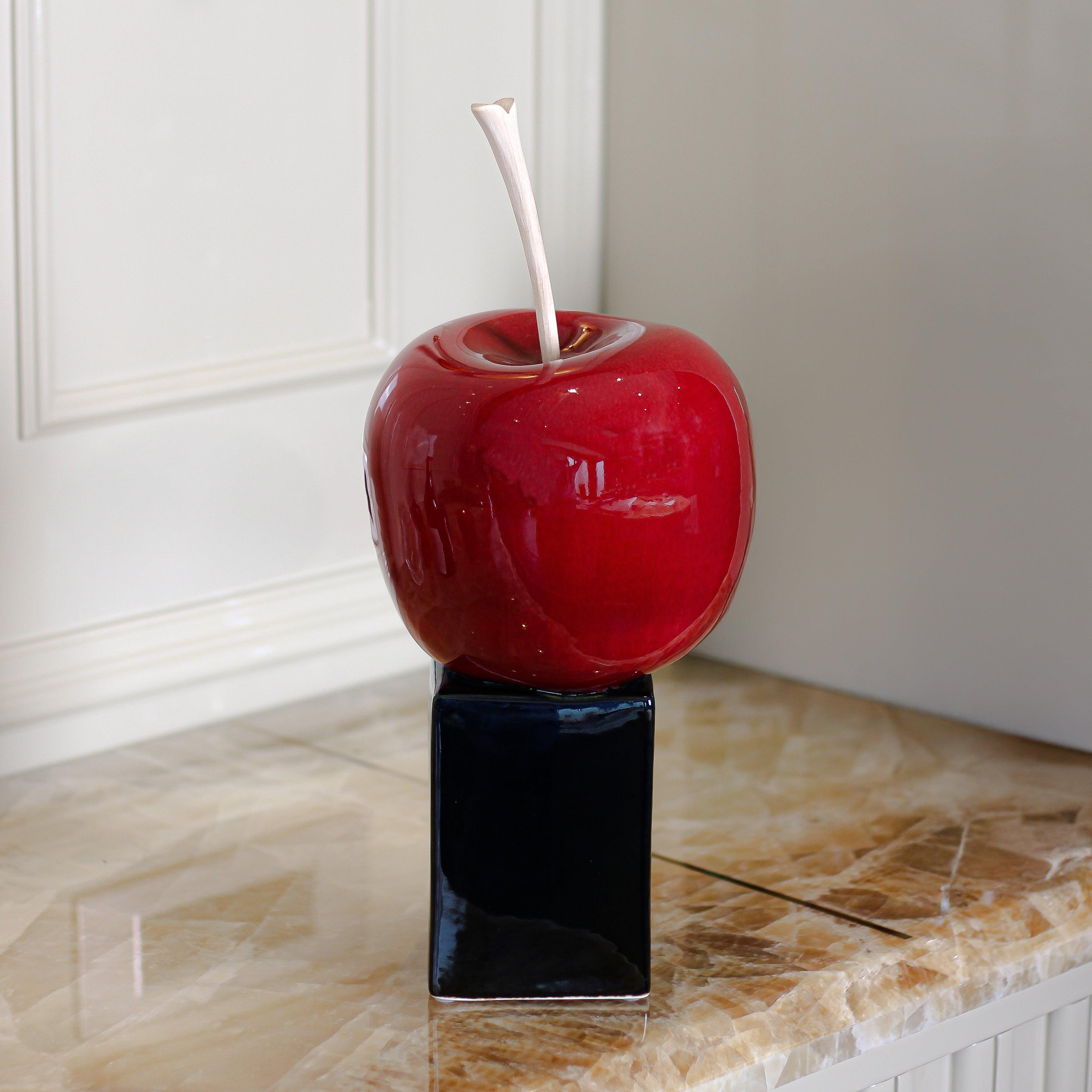 The Red Apple Sculpture - Daamaira Home and Living Ltd