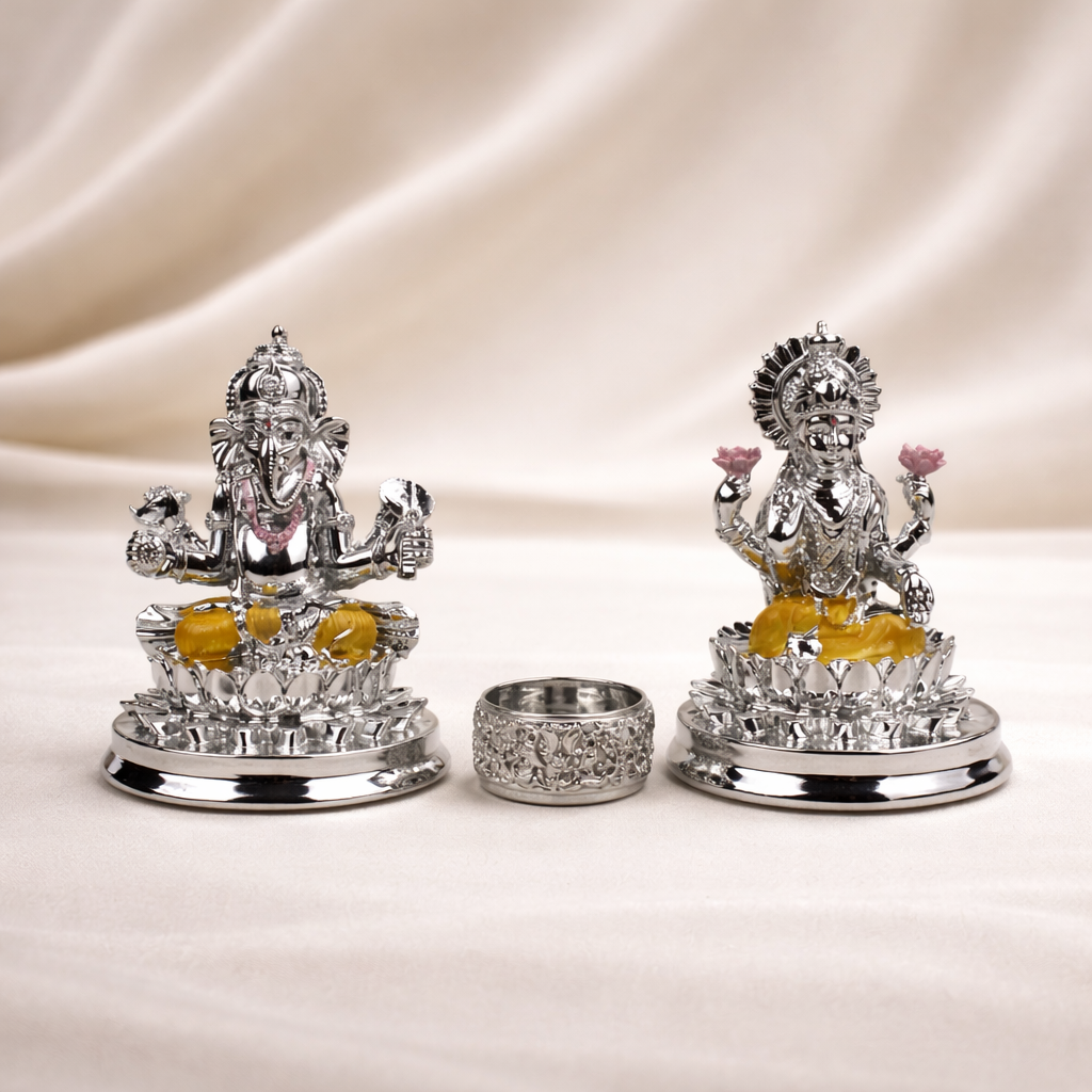 Lakshmi Ganesh Pooja Set with Tray