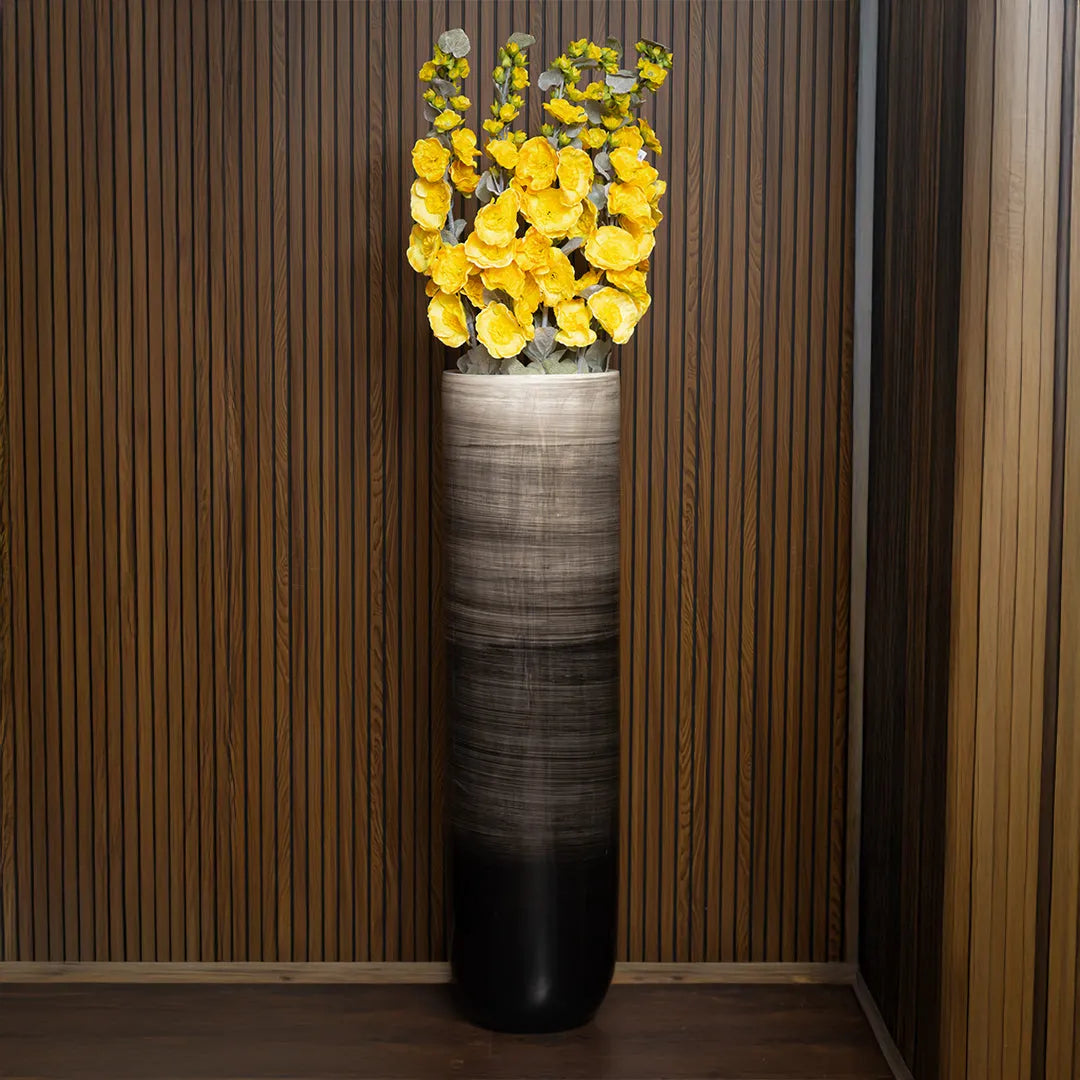 Tall Brushed Slate Vase