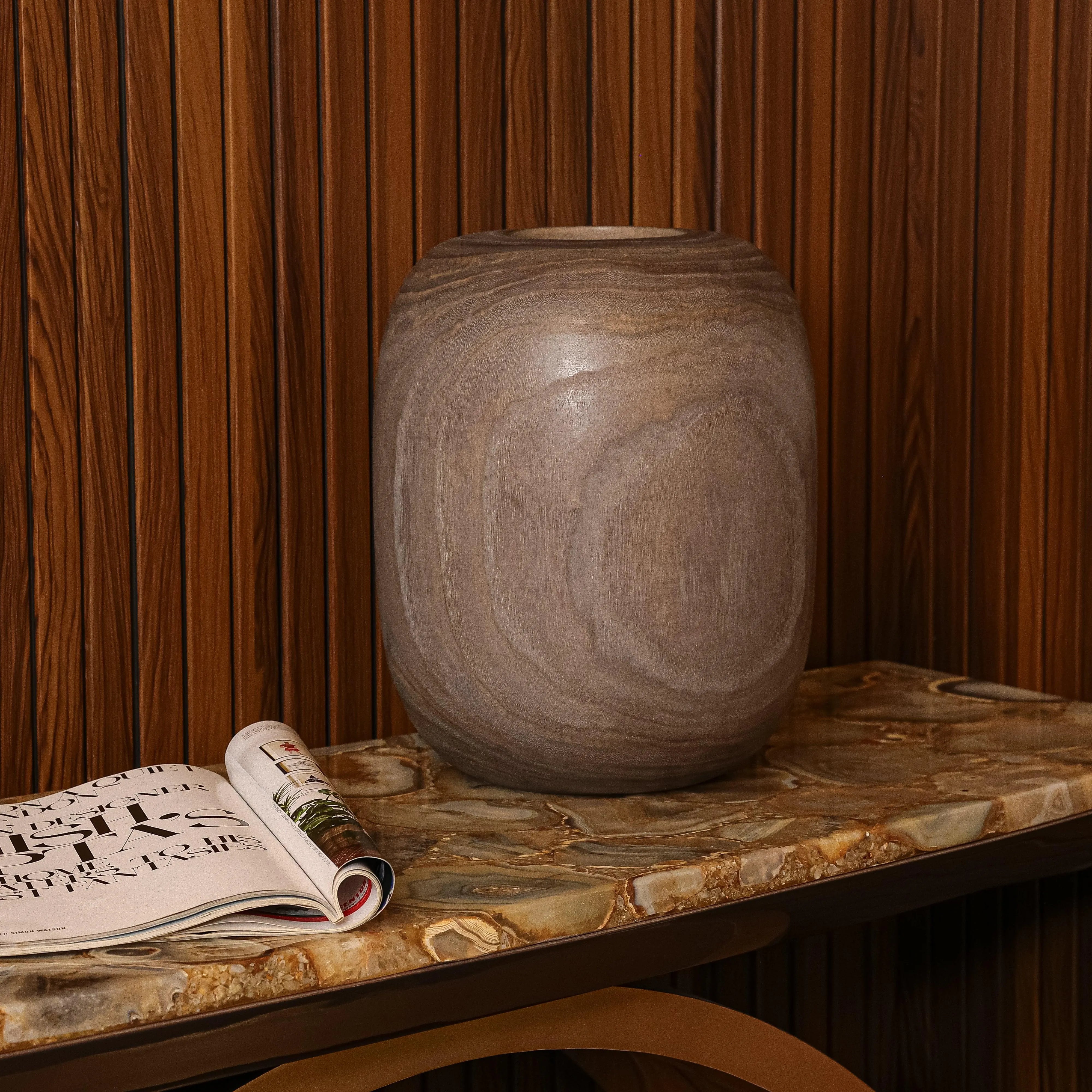 Walnut Dome Vase