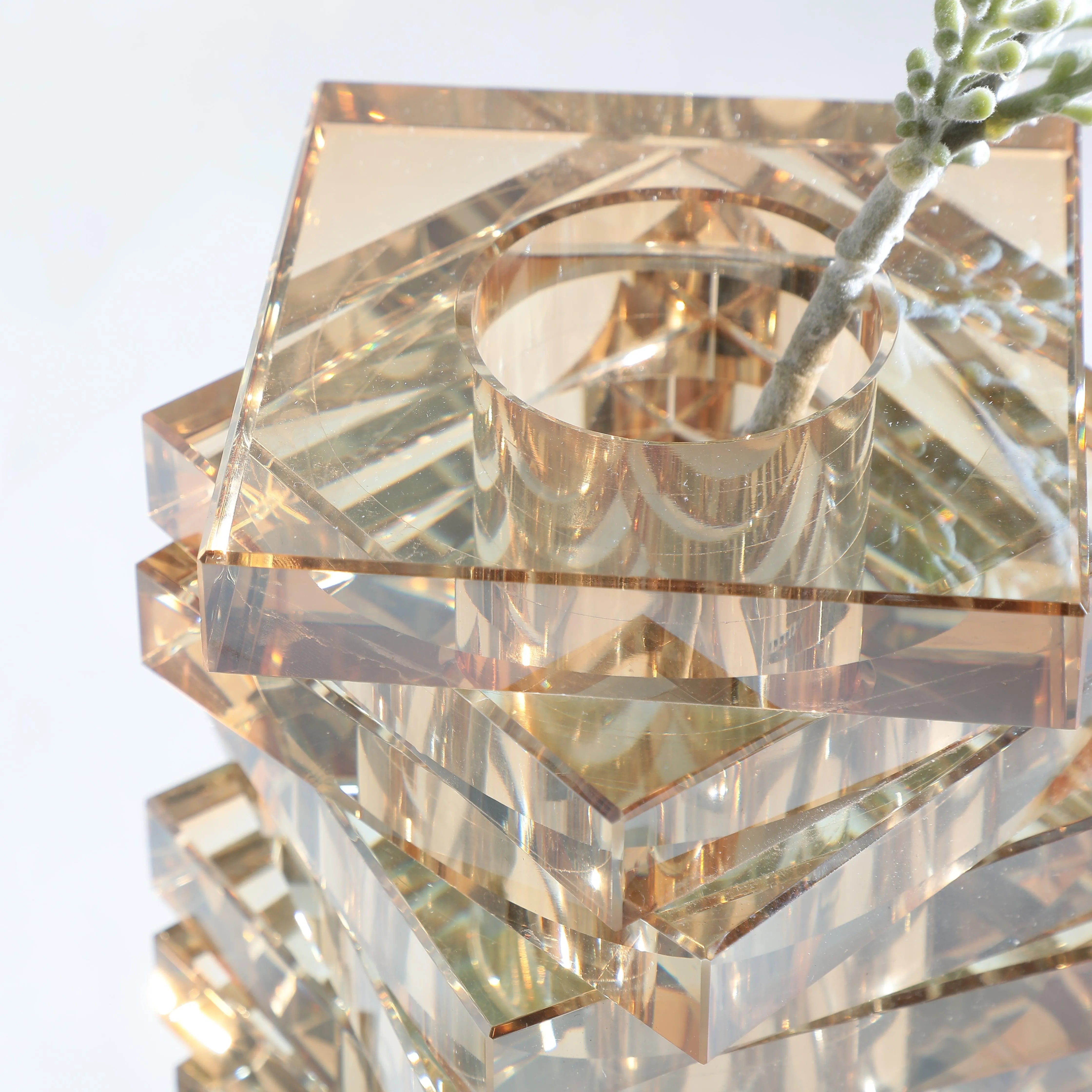 Aurora Stacks Crystal Vase