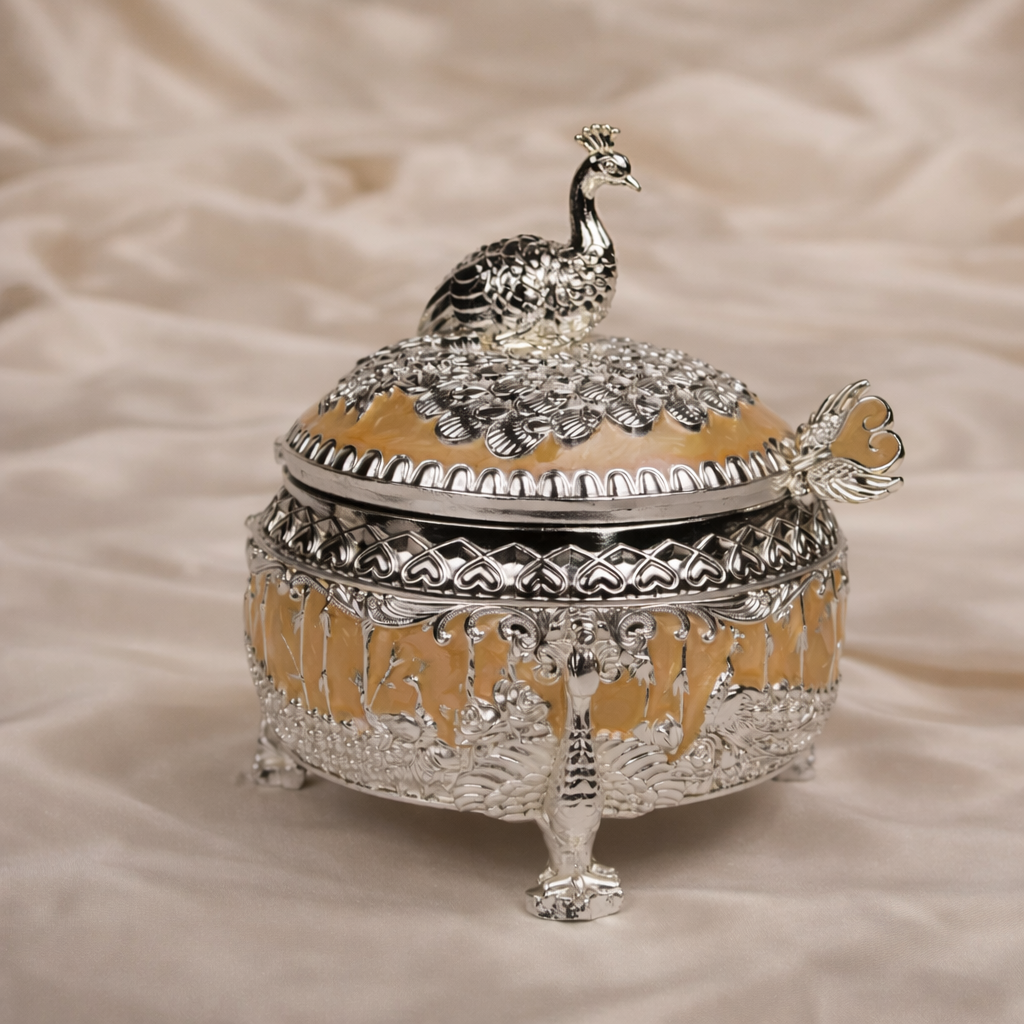 Peacock Jar Set with Serving Tray