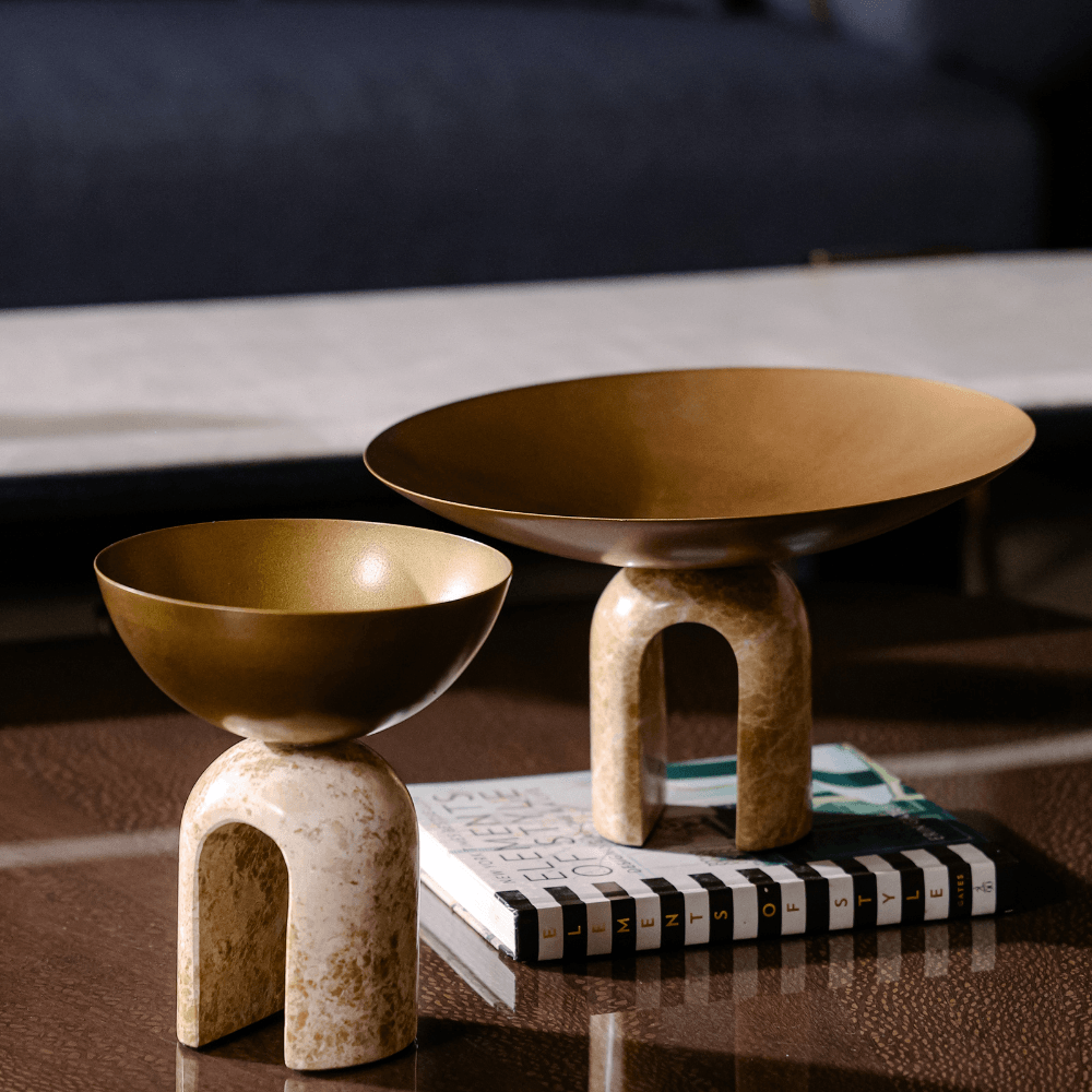 Sicilia Bronze Metal Bowl - Small - Daamaira Home and Living Ltd