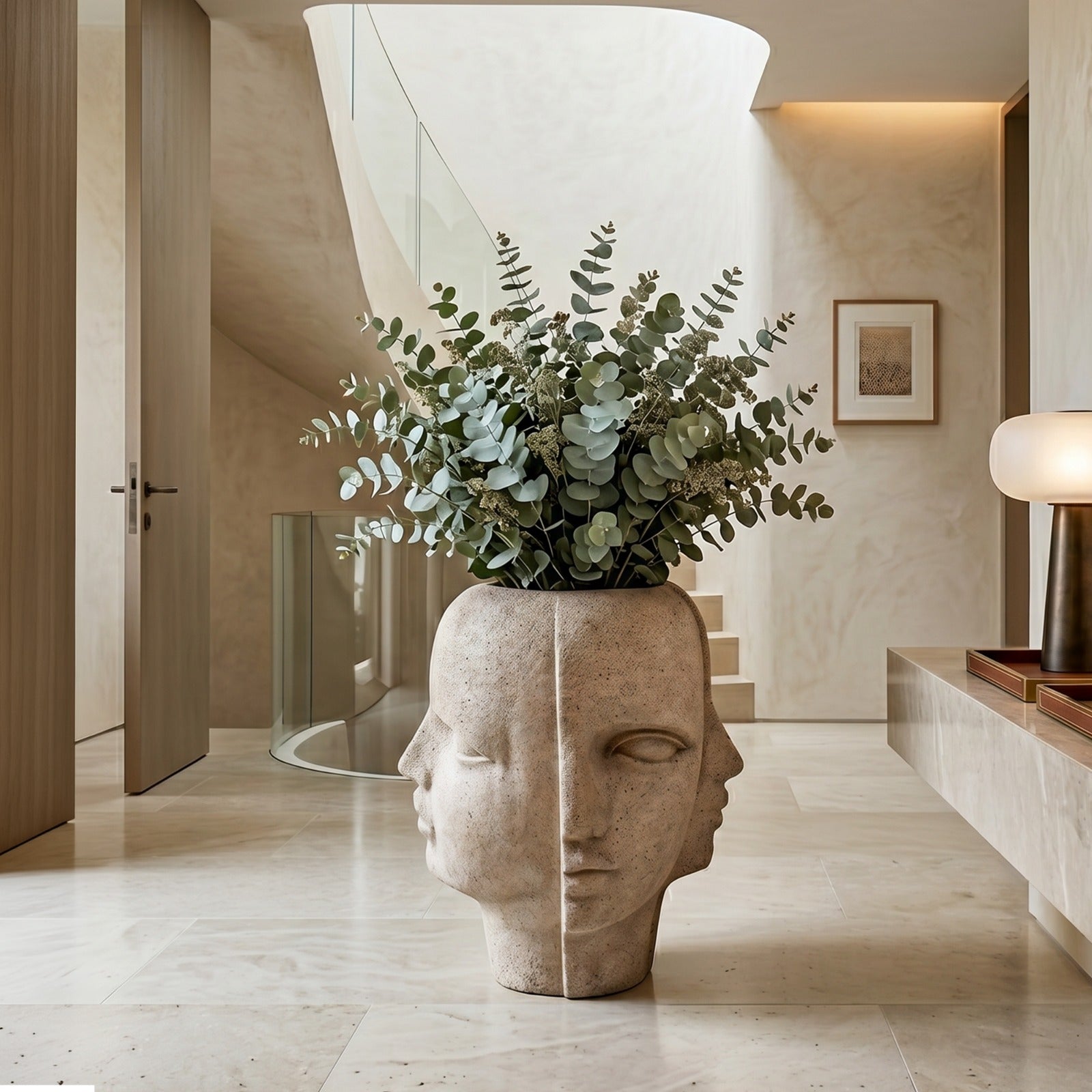 Dual Muse Planter Beige (78.7cm)