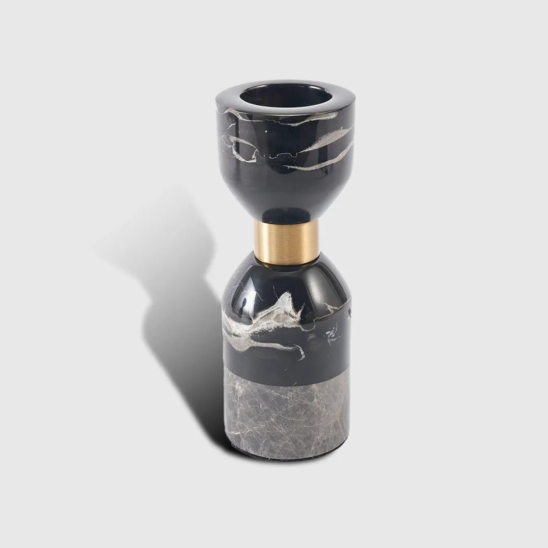 Candle Stands Amalfi Marble Vase Short - Daamaira Home and Living Ltd