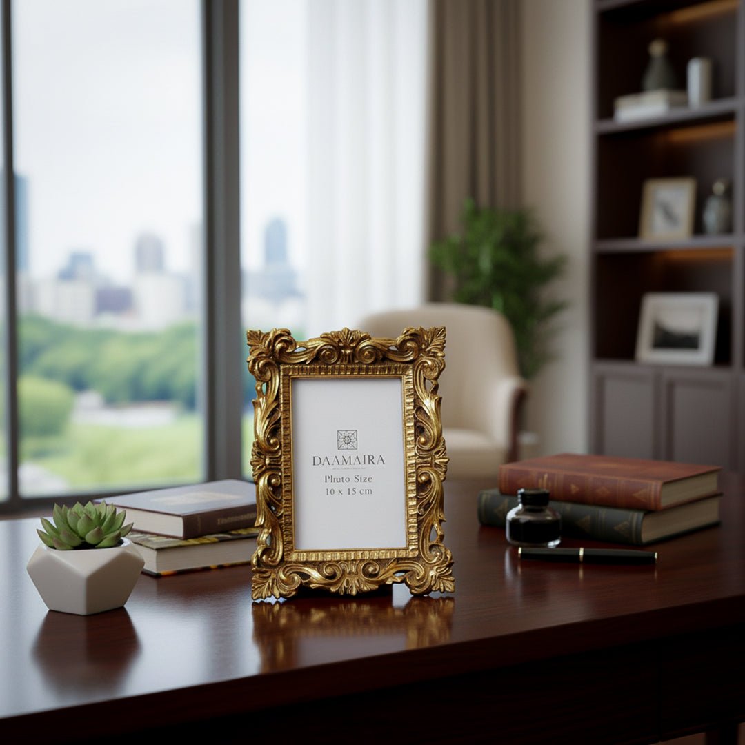 Photo Frames Antique Gold Photo Frame - Daamaira Home and Living Ltd