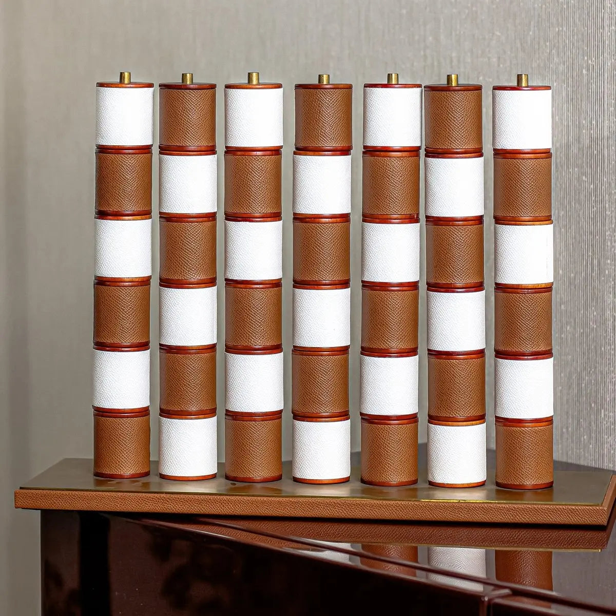 Decor Objects Bespoke Bonds – Luxury Leather Connect 4 Game - Daamaira Home and Living Ltd