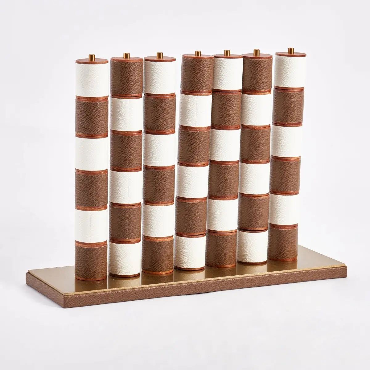 Decor Objects Bespoke Bonds – Luxury Leather Connect 4 Game - Daamaira Home and Living Ltd