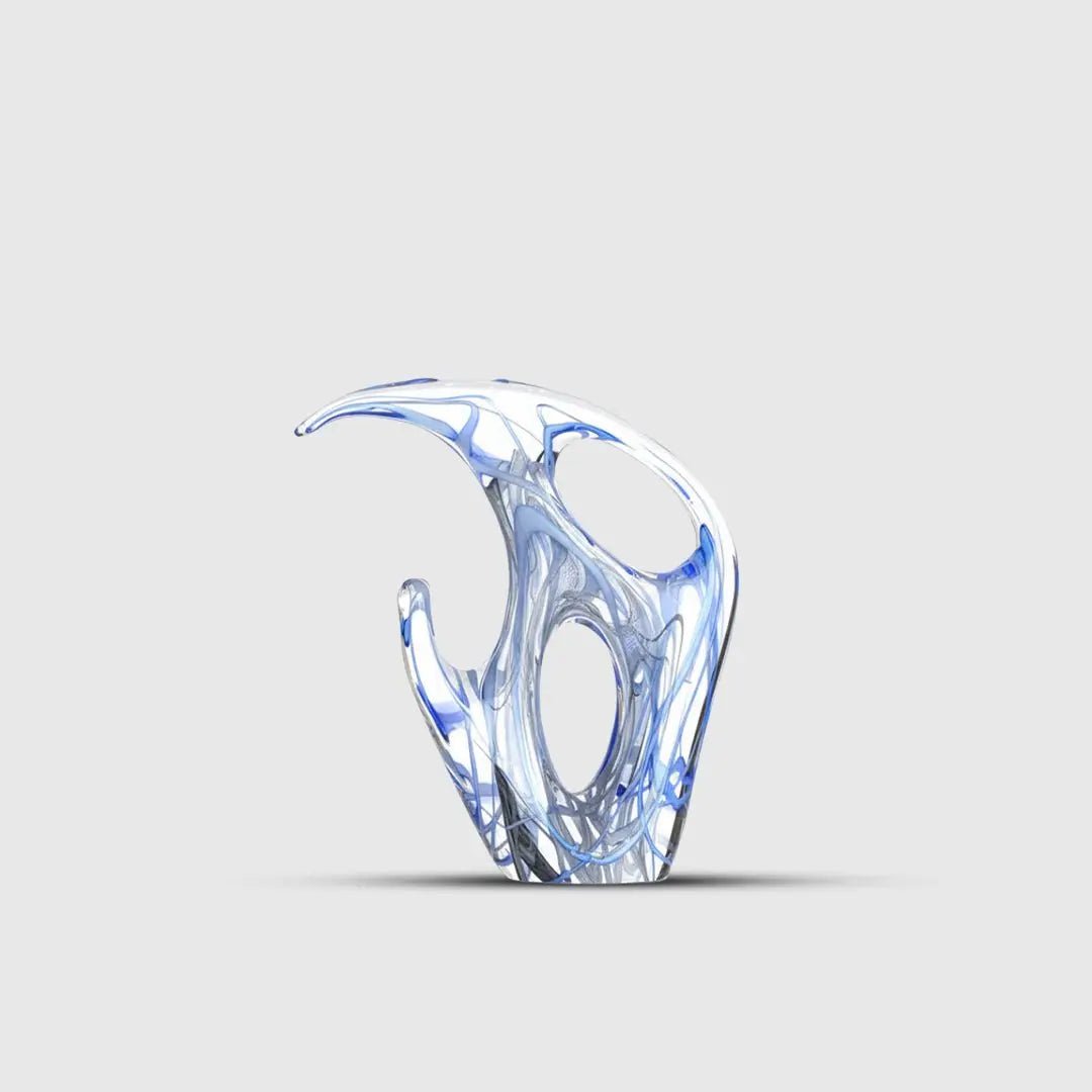 Sculptures & Figurines Blue Abstract Sculpture - Daamaira Home and Living Ltd