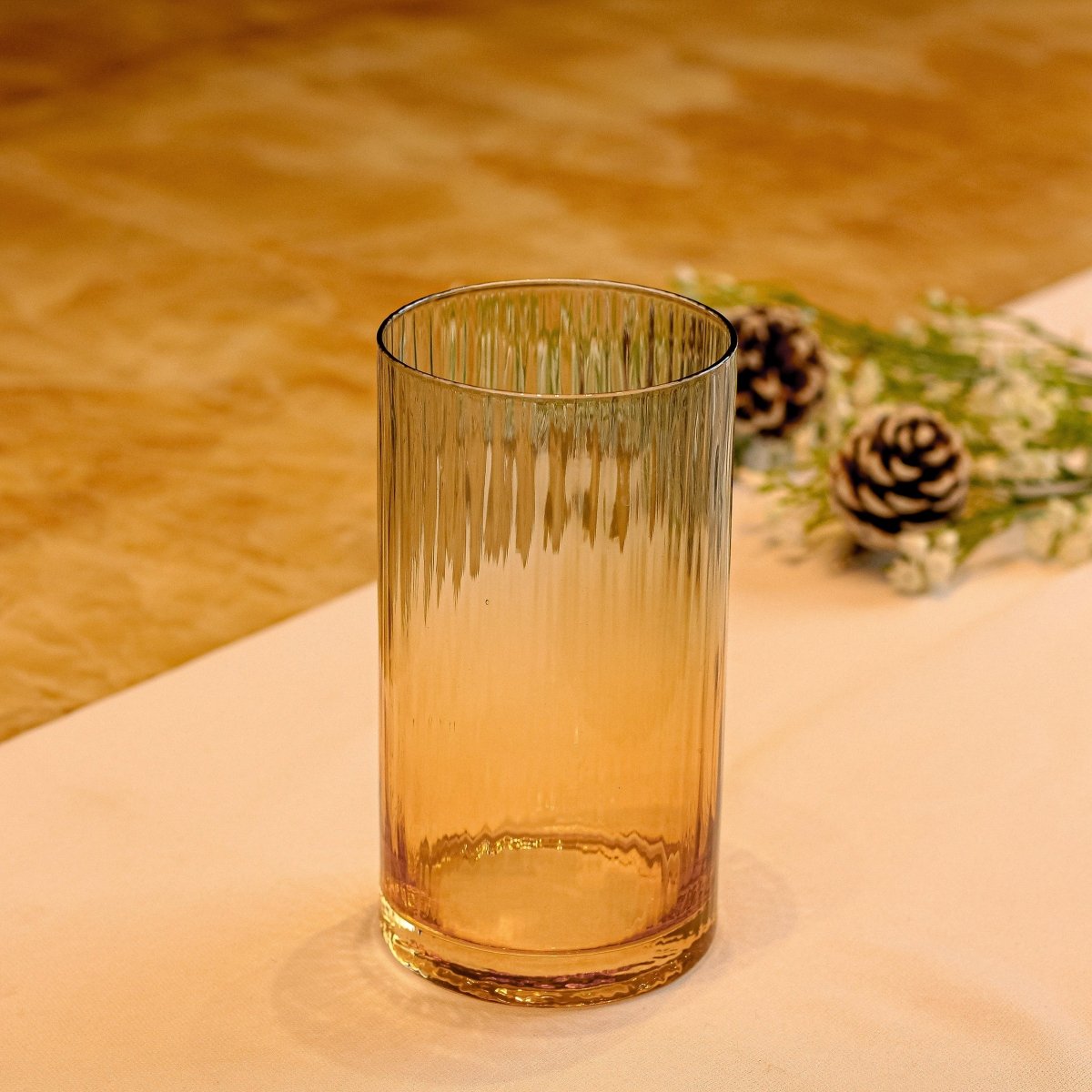 Drinking Glasses Blue And Amber Ombre High Ball Glass - Set of 4 - Daamaira Home and Living Ltd