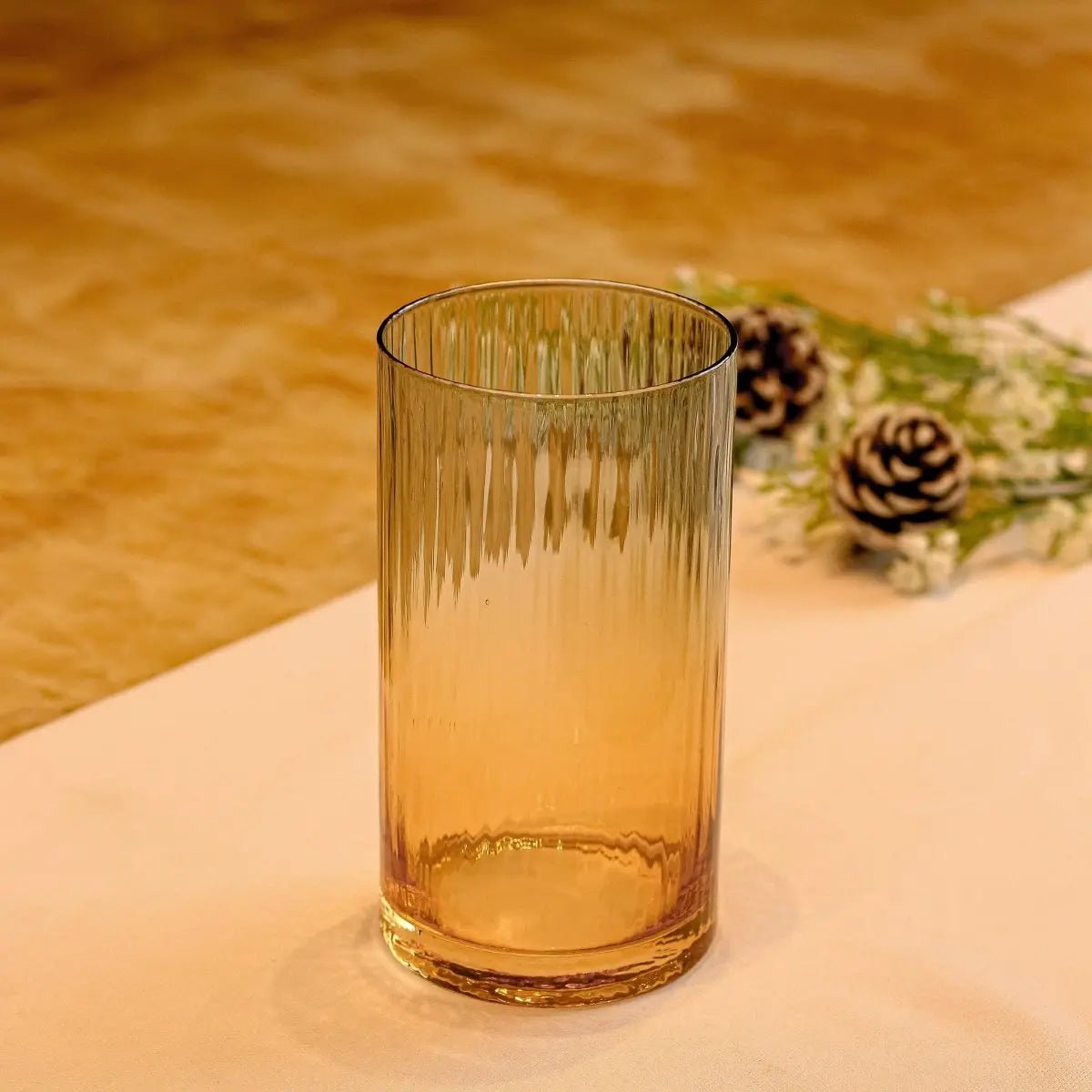 Drinking Glasses Blue And Amber Ombre High Ball Glass - Set of 4 - Daamaira Home and Living Ltd