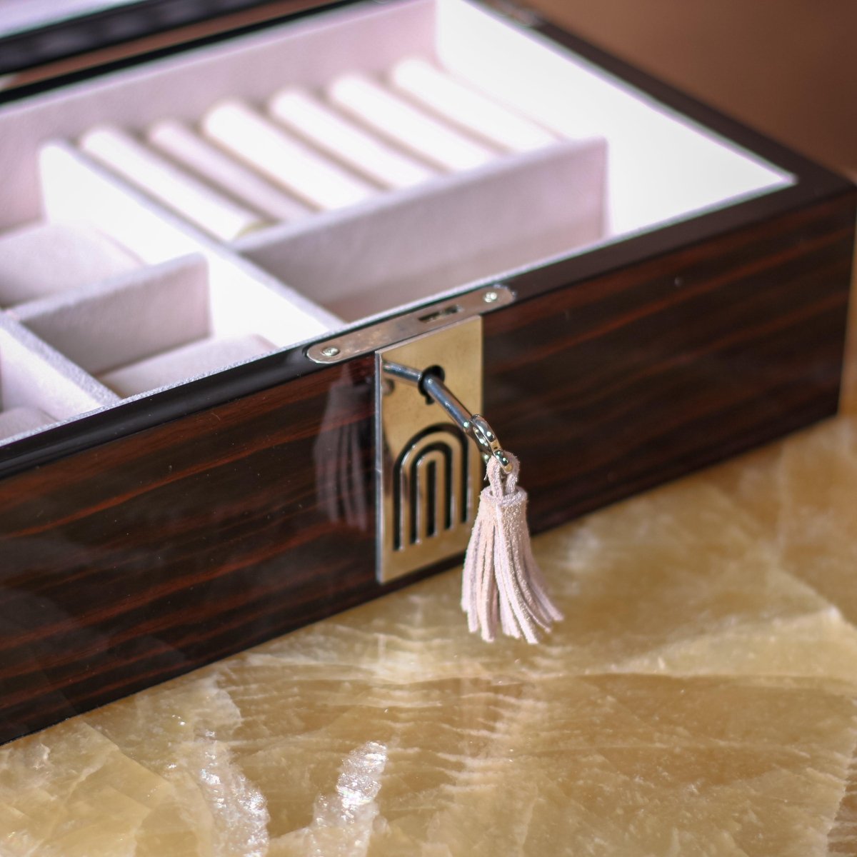 Storage Box Brilliance Time Piece/Jewel Box With Lock - Daamaira Home and Living Ltd