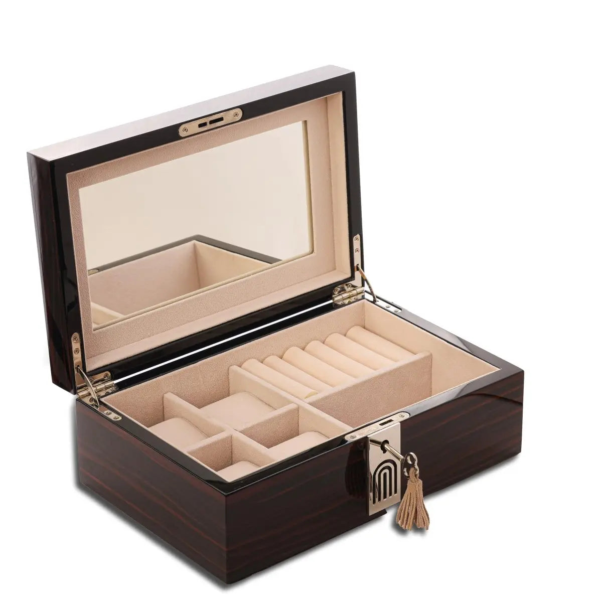 Storage Box Brilliance Time Piece/Jewel Box With Lock - Daamaira Home and Living Ltd