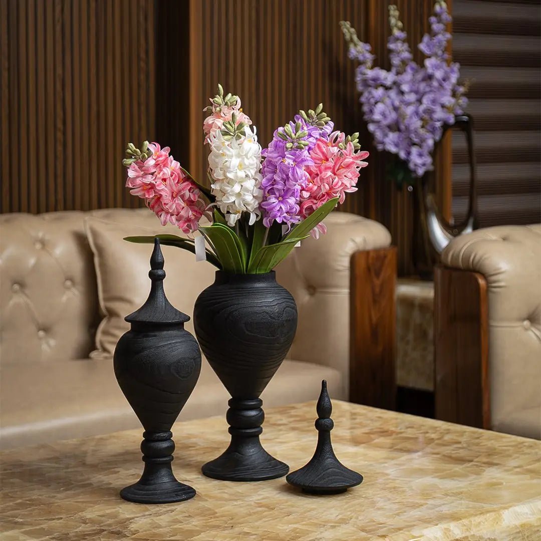 Decor Objects Buckingham Flower Vase With Lid - Daamaira Home and Living Ltd