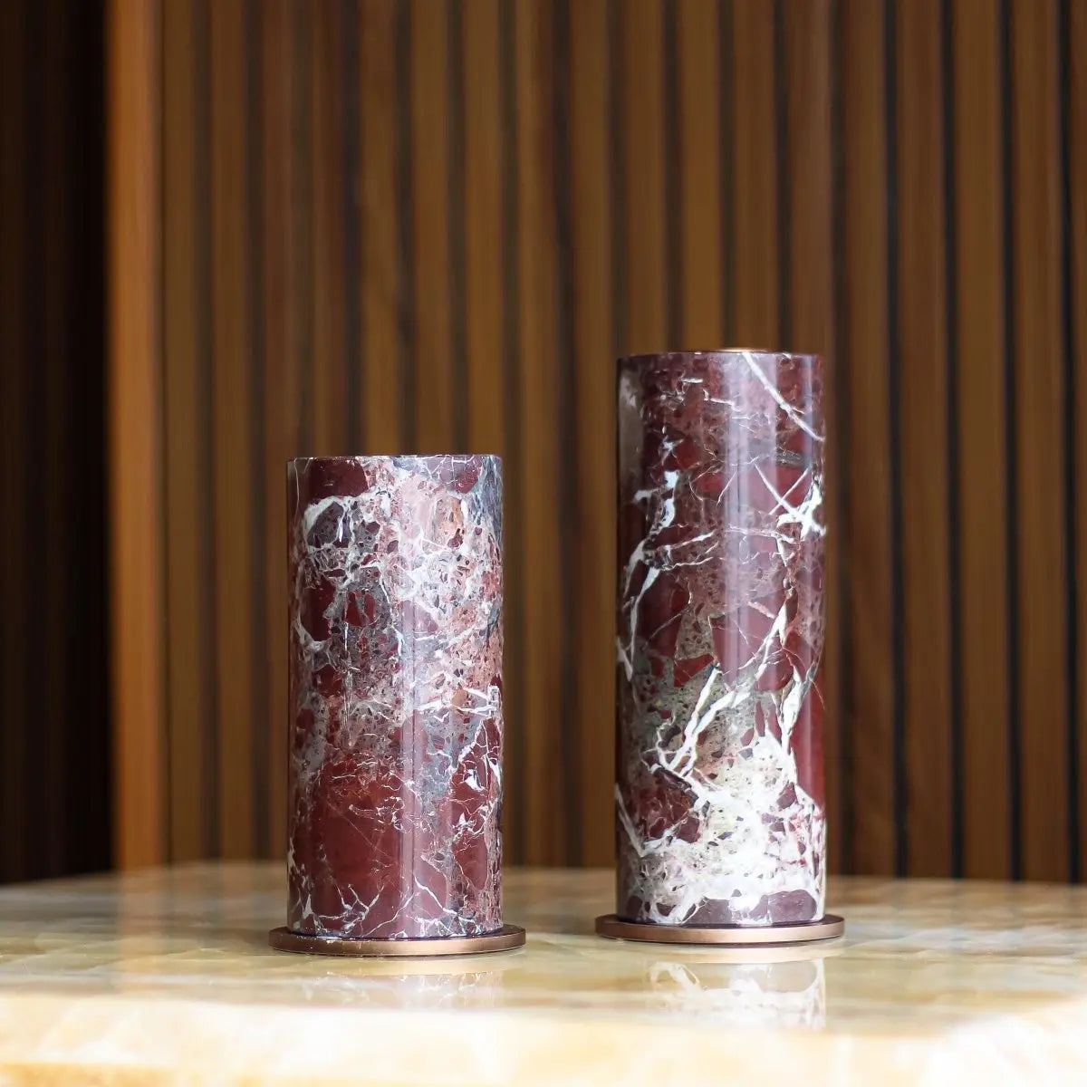 Vases Candle Stand Brown - Small - Daamaira Home and Living Ltd