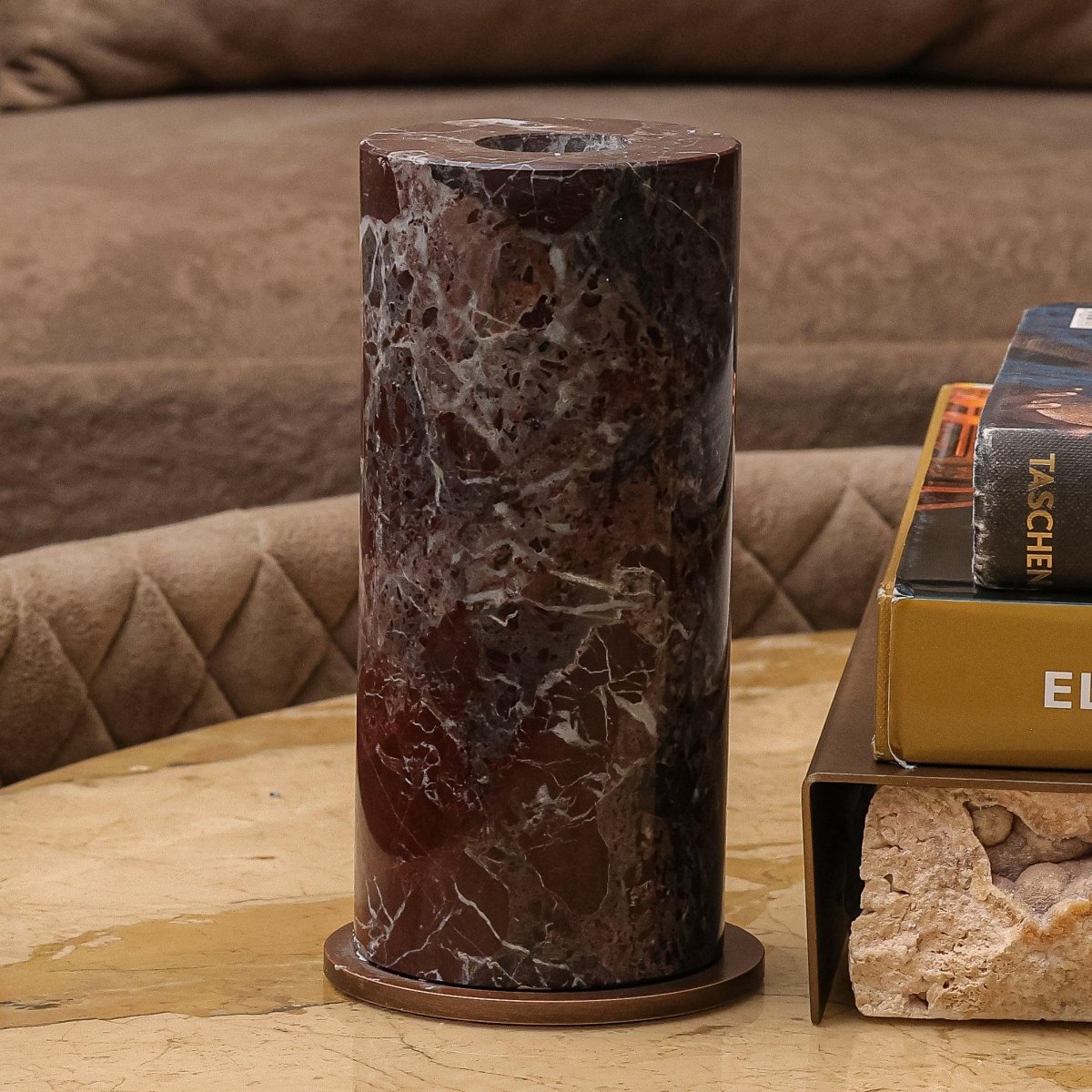 Vases Candle Stand Brown - Small - Daamaira Home and Living Ltd