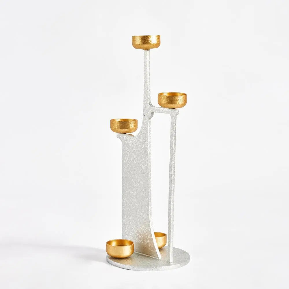 Candle Holders Celestial Silver Candle Stand - Daamaira Home and Living Ltd
