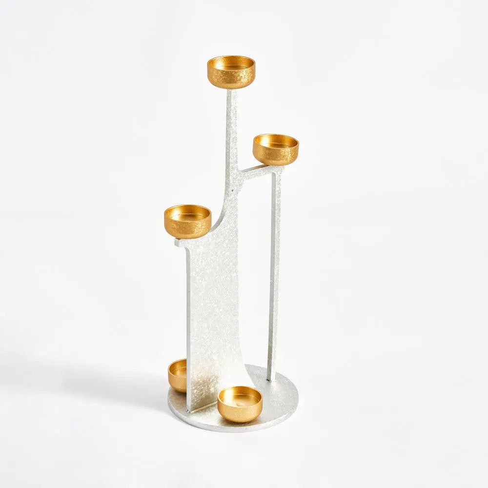 Candle Holders Celestial Silver Candle Stand - Daamaira Home and Living Ltd