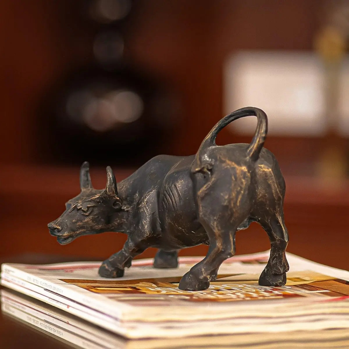 Sculptures & Figurines Charging Ox Decor Object - Daamaira Home and Living Ltd