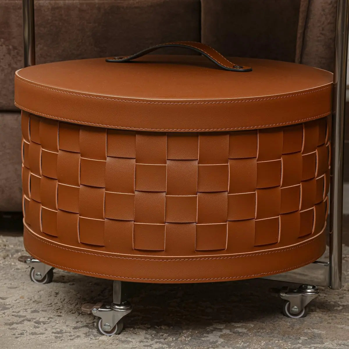 Wicker Storage Box Classic Serving Bar Trolley - Daamaira Home and Living Ltd