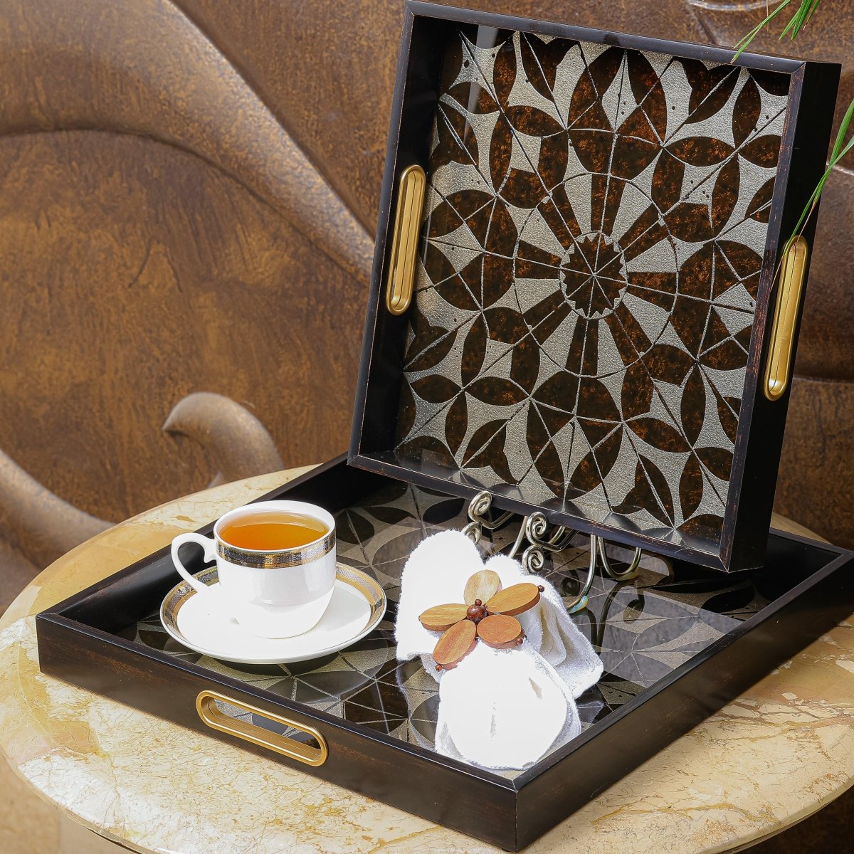 Serving Tray Classic Serving/Vanity Tray - Set Of 2 - Daamaira Home and Living Ltd