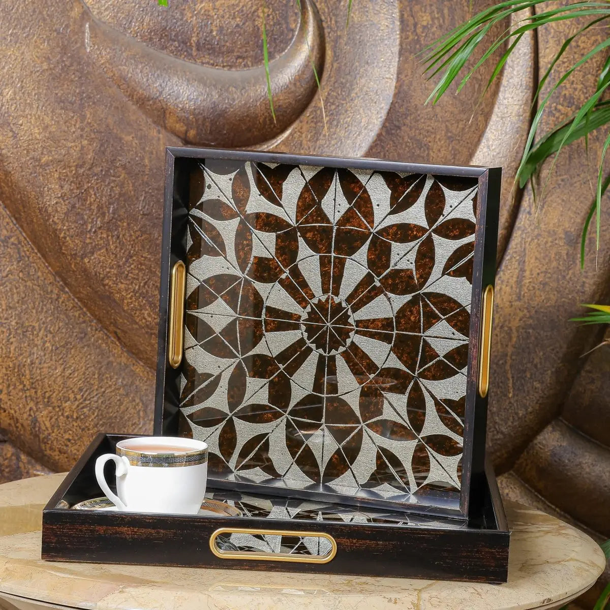 Serving Tray Classic Serving/Vanity Tray - Set Of 2 - Daamaira Home and Living Ltd