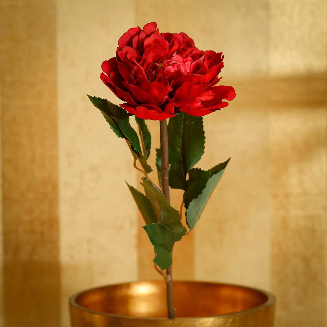 Crimson Bloom Artificial Peony Stem - Daamaira Home and Living Ltd
