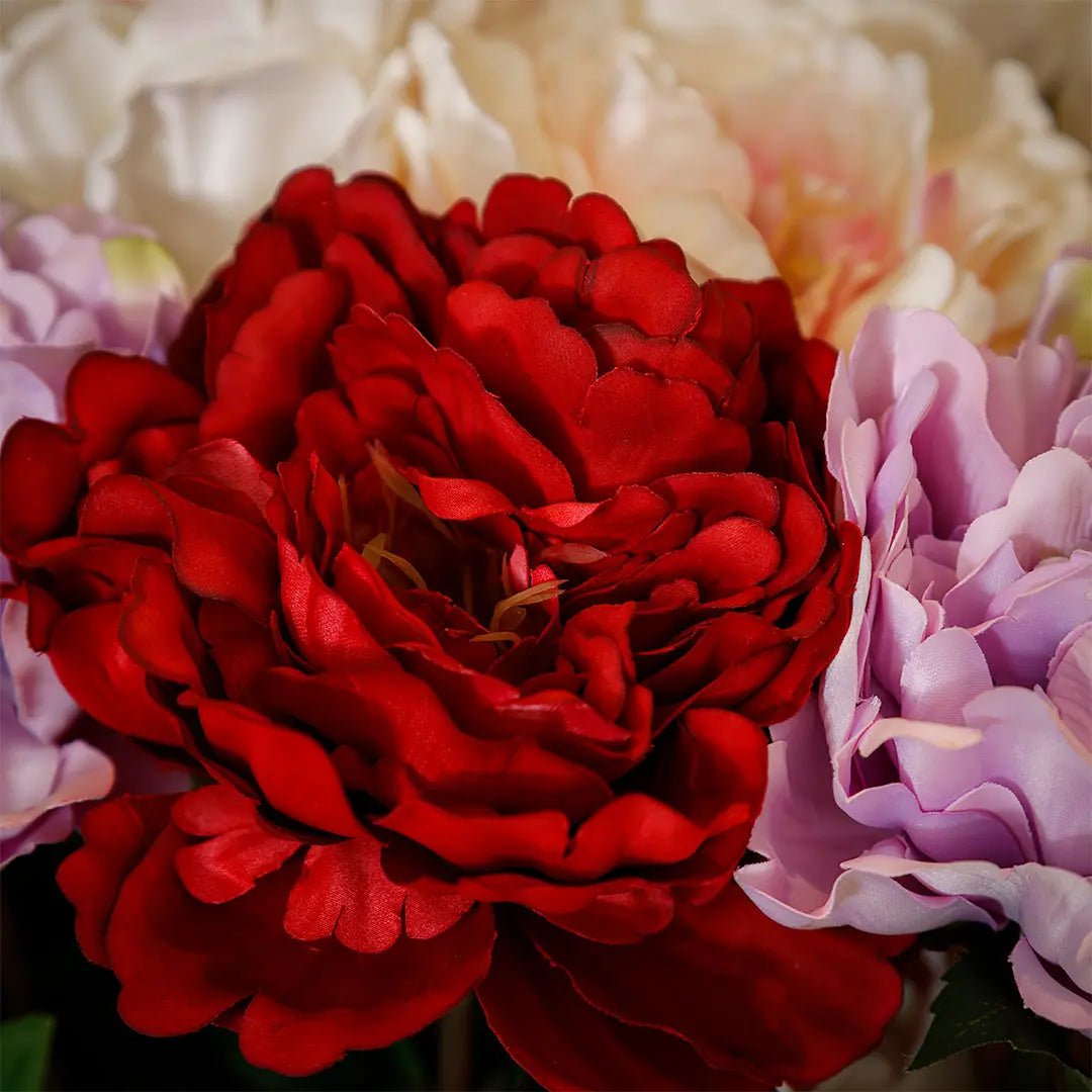 Crimson Bloom Artificial Peony Stem - Daamaira Home and Living Ltd