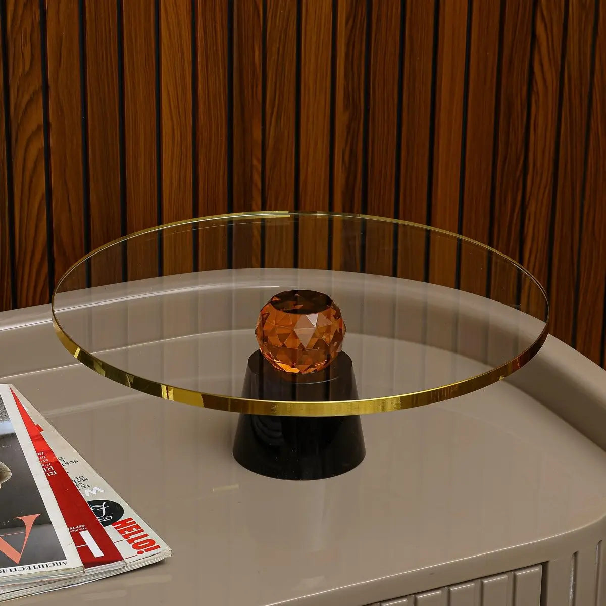 Decorative Platters Crystal Base Cake Stand - Daamaira Home and Living Ltd