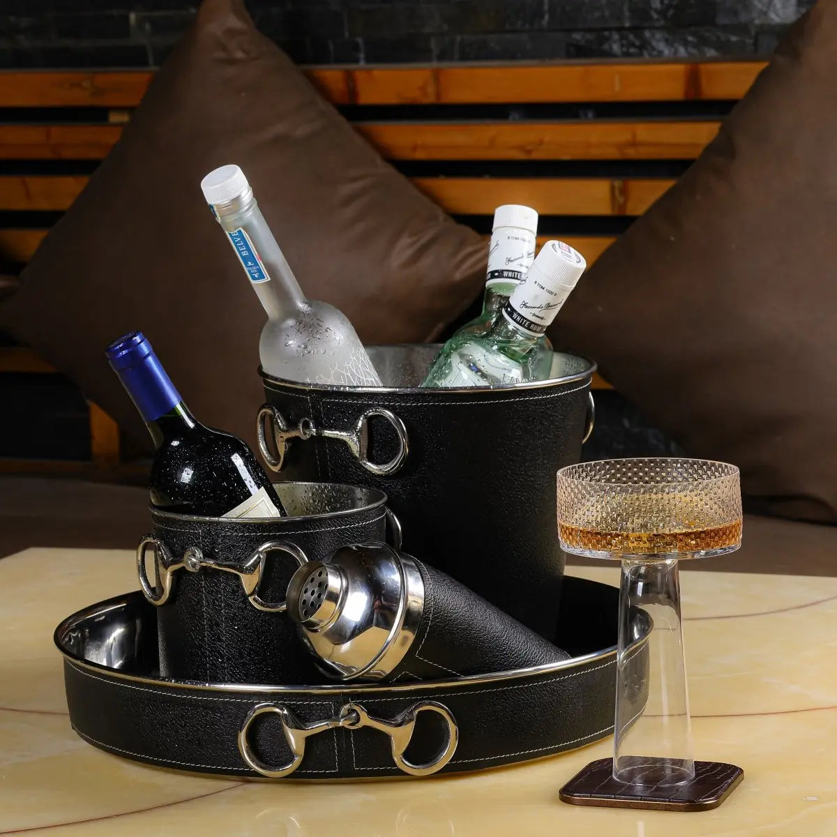 Daamaira Equine Bar Set – Leather Collection - Daamaira Home and Living Ltd