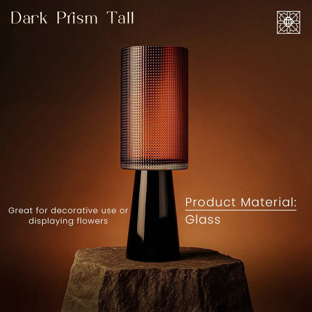 Vases Dark Prism Tall - Daamaira Home and Living Ltd