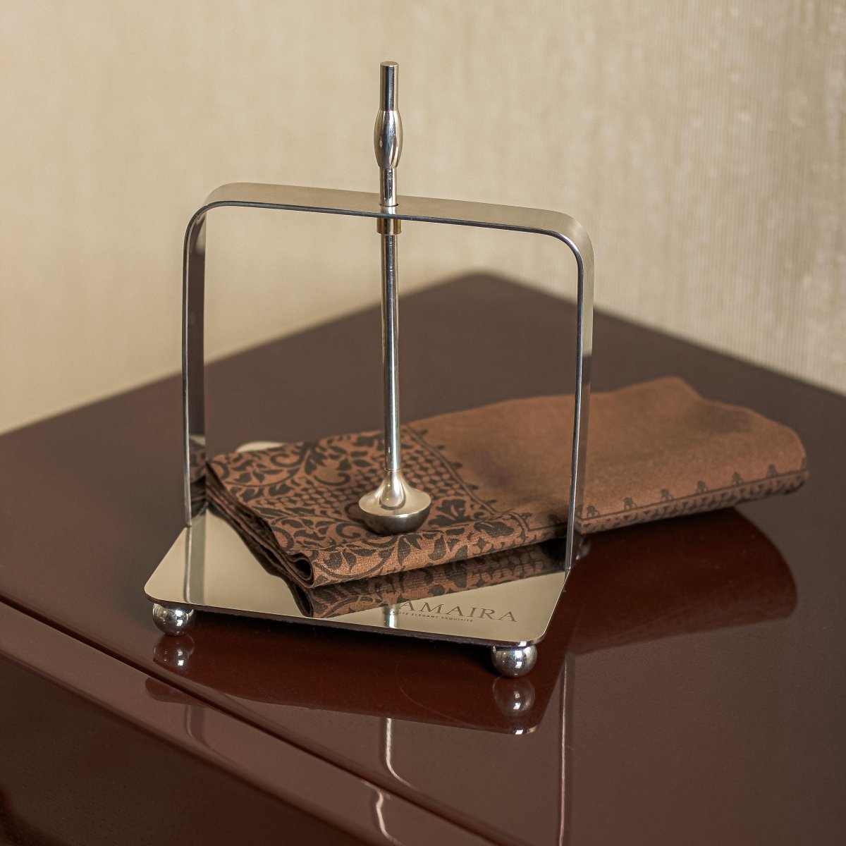 Tissue Holder Droplet Napkin Holder - Silver - Daamaira Home and Living Ltd