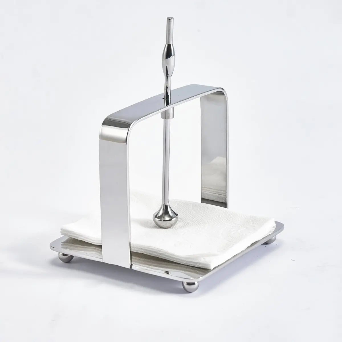 Tissue Holder Droplet Napkin Holder - Silver - Daamaira Home and Living Ltd